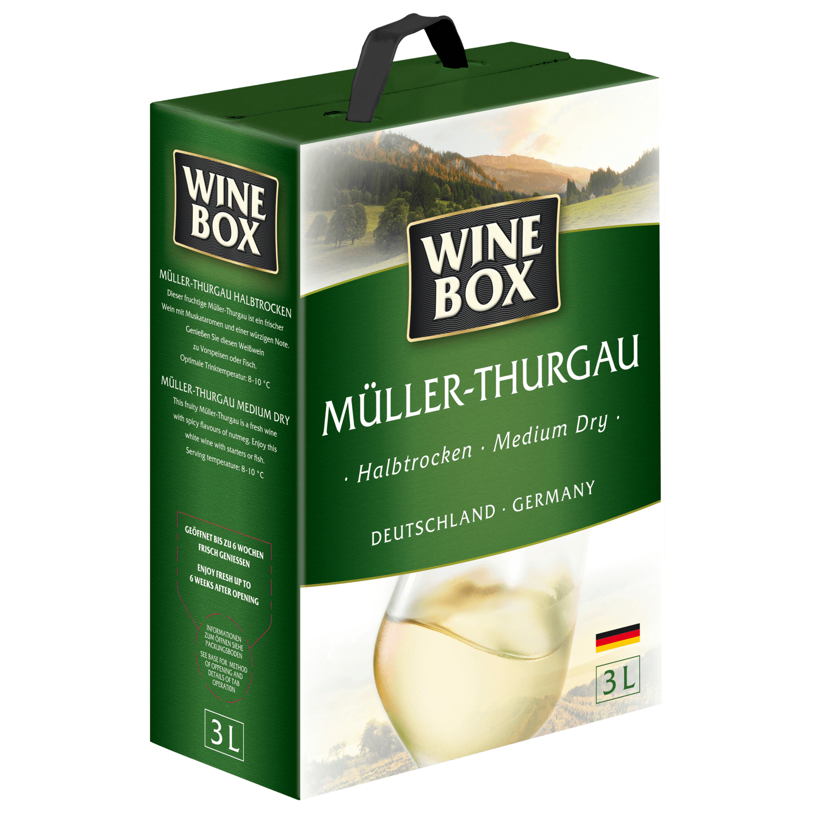 Wine Box Weißwein Müller-Thurgau halbtrocken 3l  für 10.99 EUR