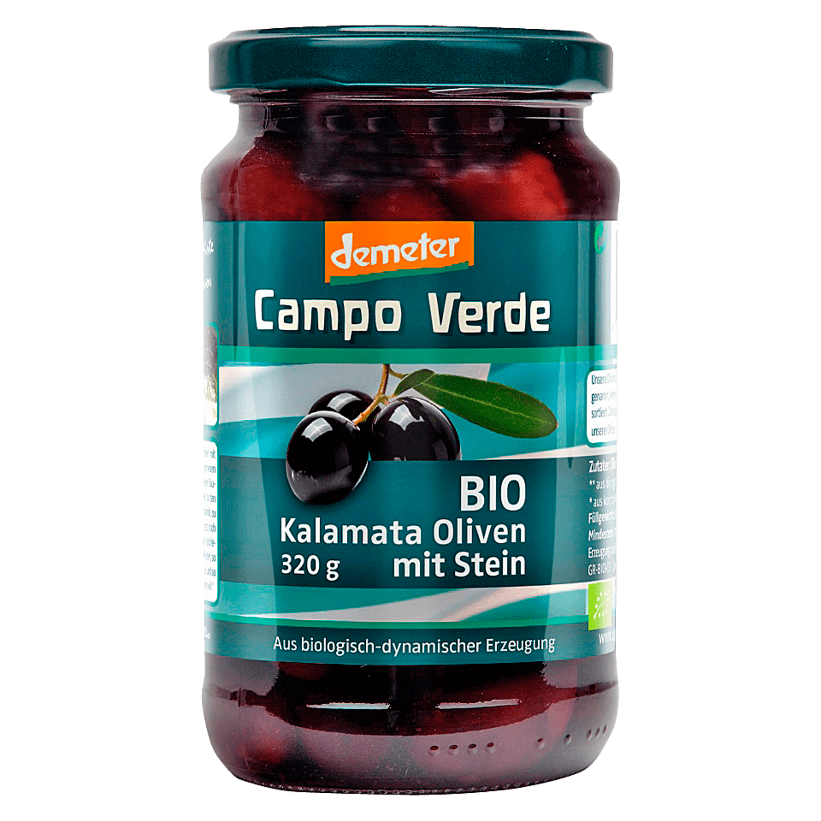 Campo Verde Bio demeter Kalamata Oliven mit Stein 200g