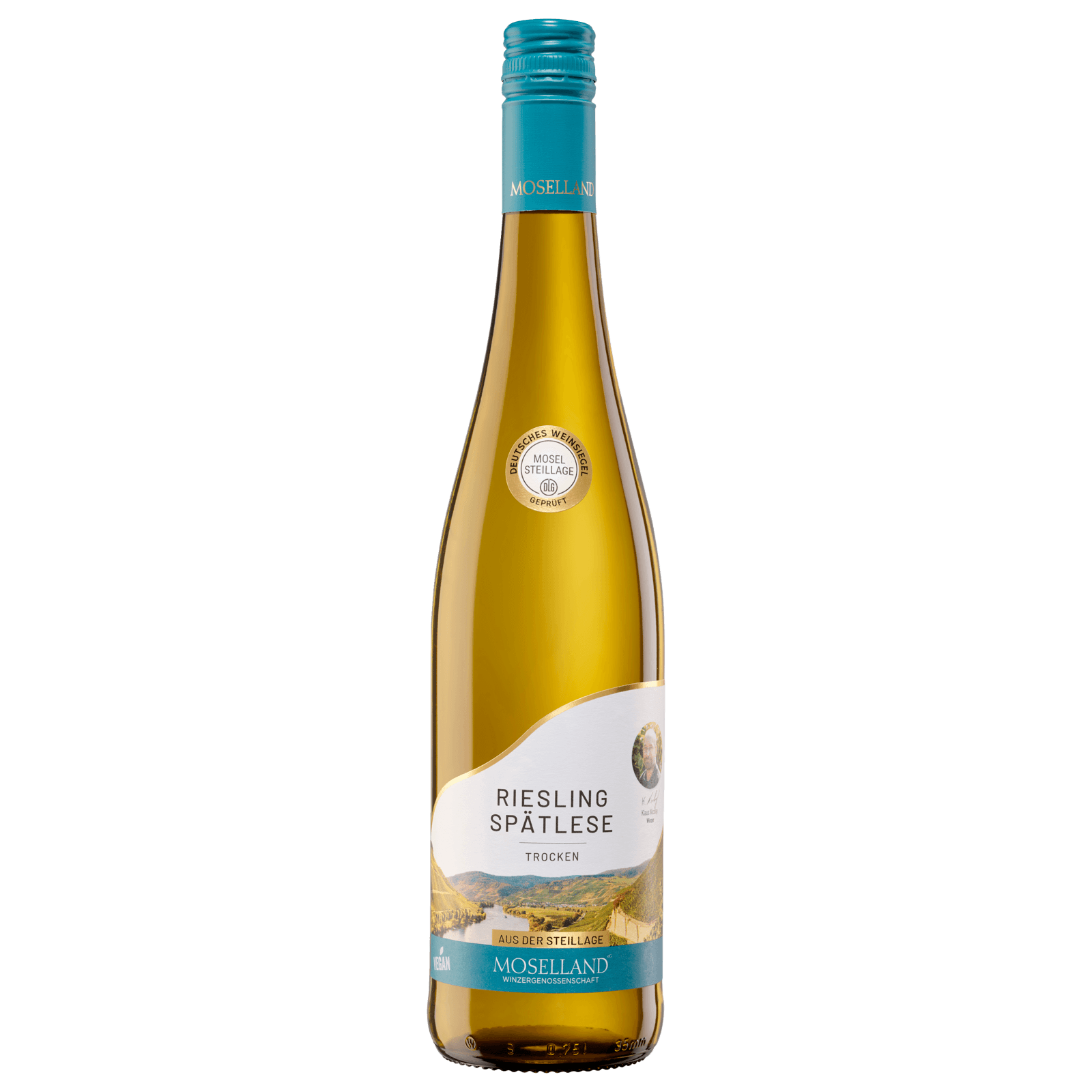 Moselland Weißwein Riesling Spätlese trocken 0,75l  für 7.49 EUR