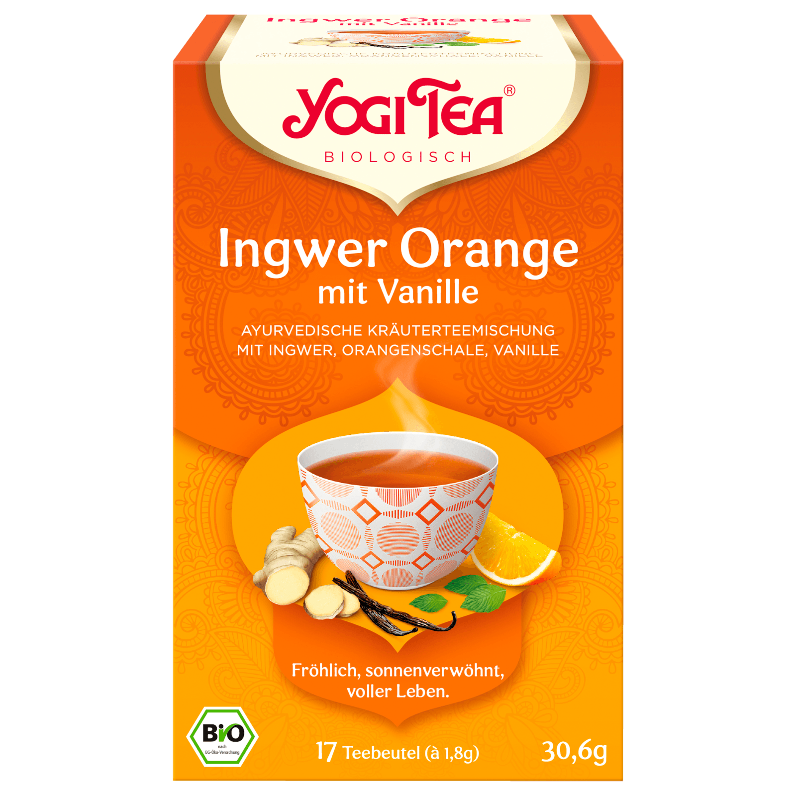 Yogi Tea Bio Tee Ingwer Orange mit Vanille 30,6g 17 Beutel