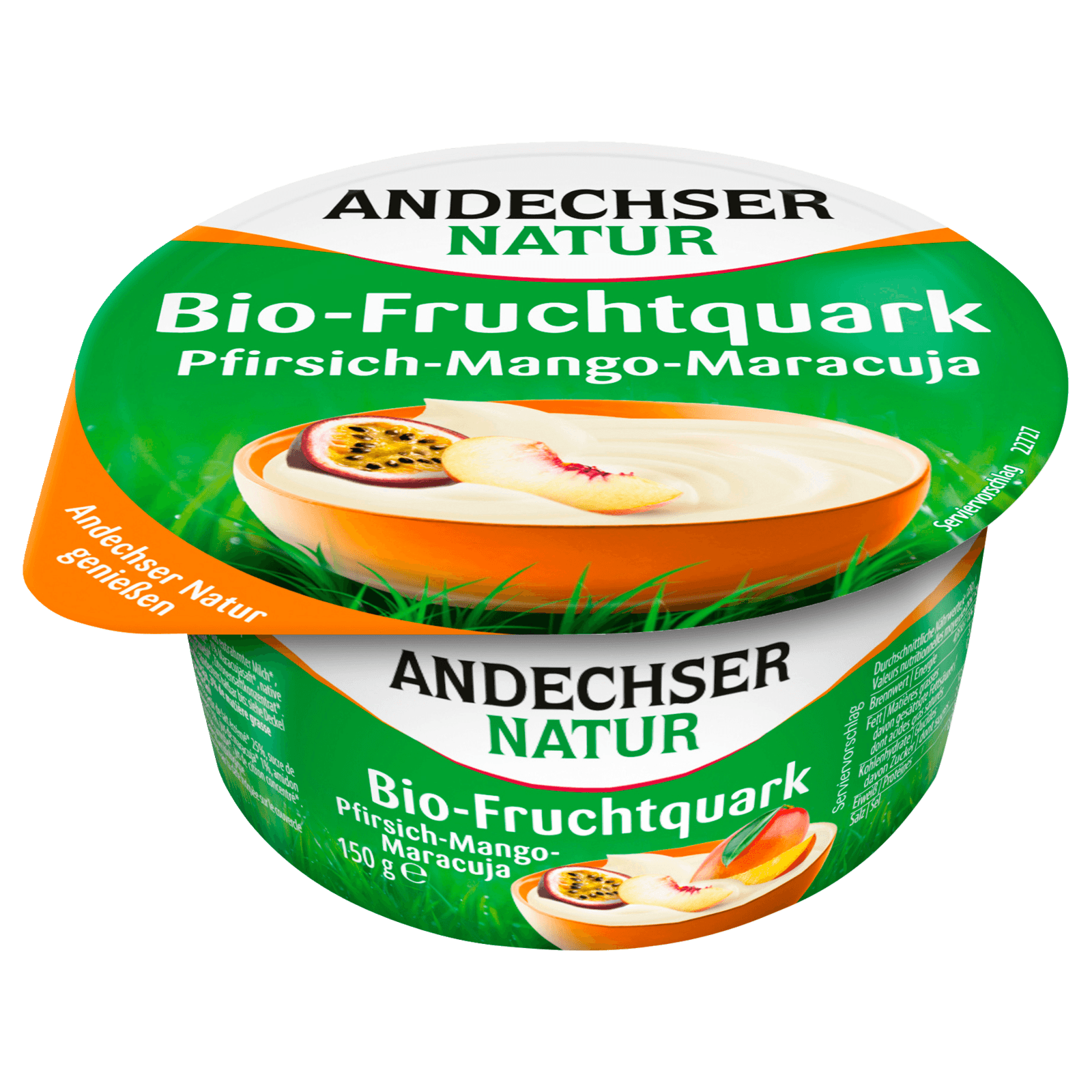 Andechser Natur Bio-Fruchtquark Pfirsich-Mango-Maracuja 20% 150g bei ...