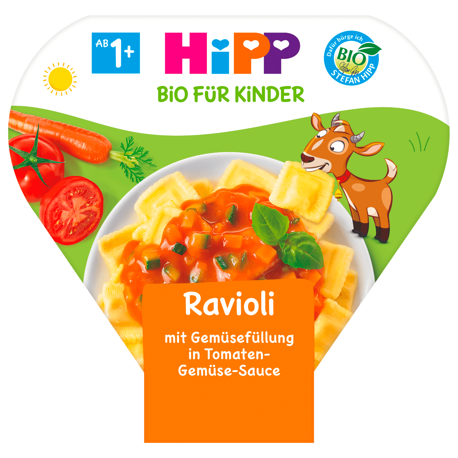 Hipp Bio Kinder-Ravioli mit Tomaten-Gemüsesauce 250g