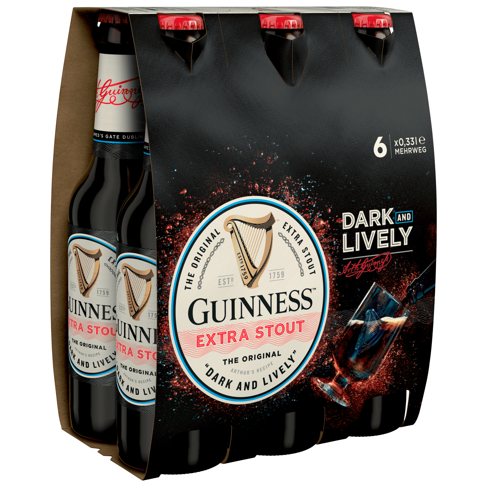 Guinness Extra Stout 6x033l Bei Rewe Online Bestellen 