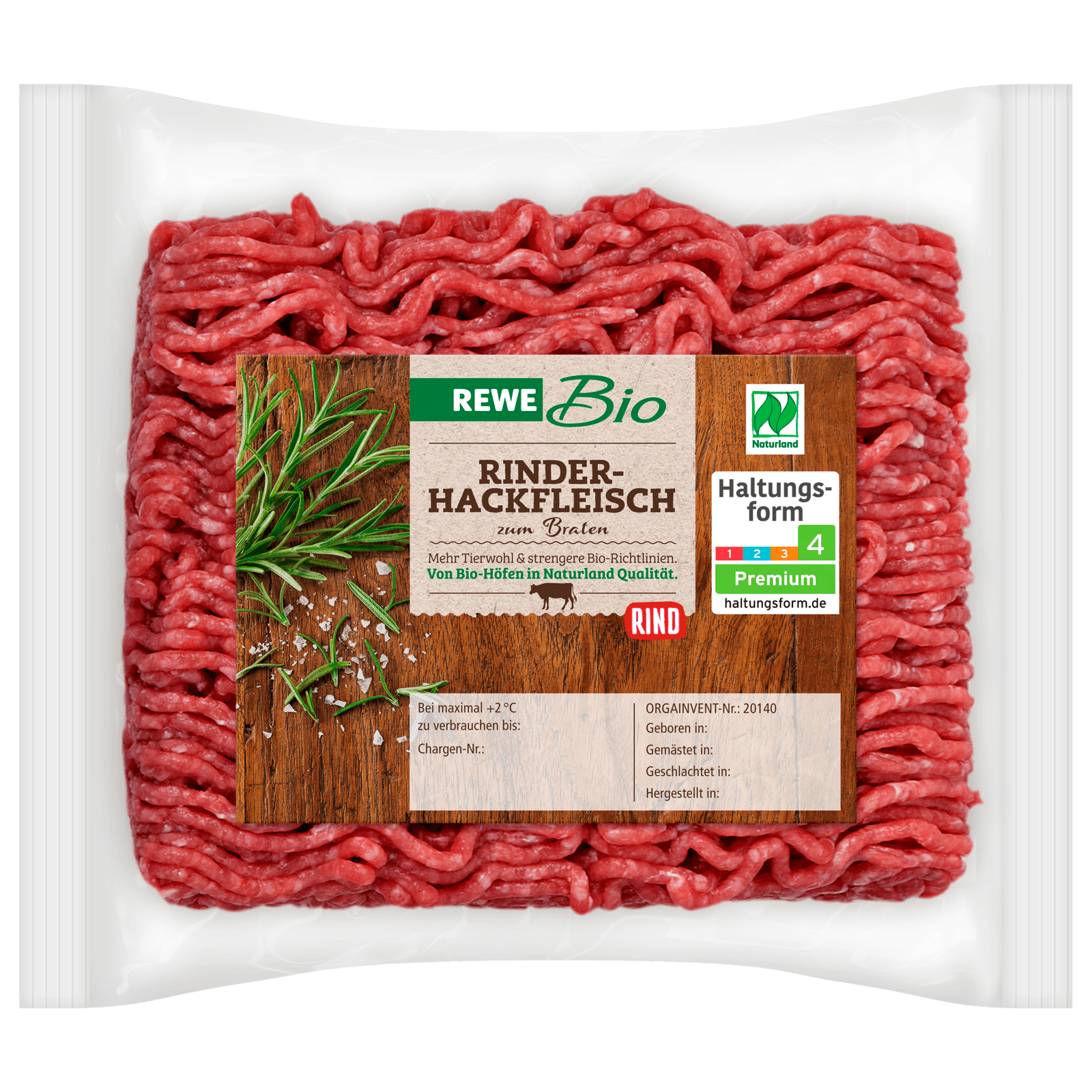 REWE Bio Rinderhackfleisch 250g
