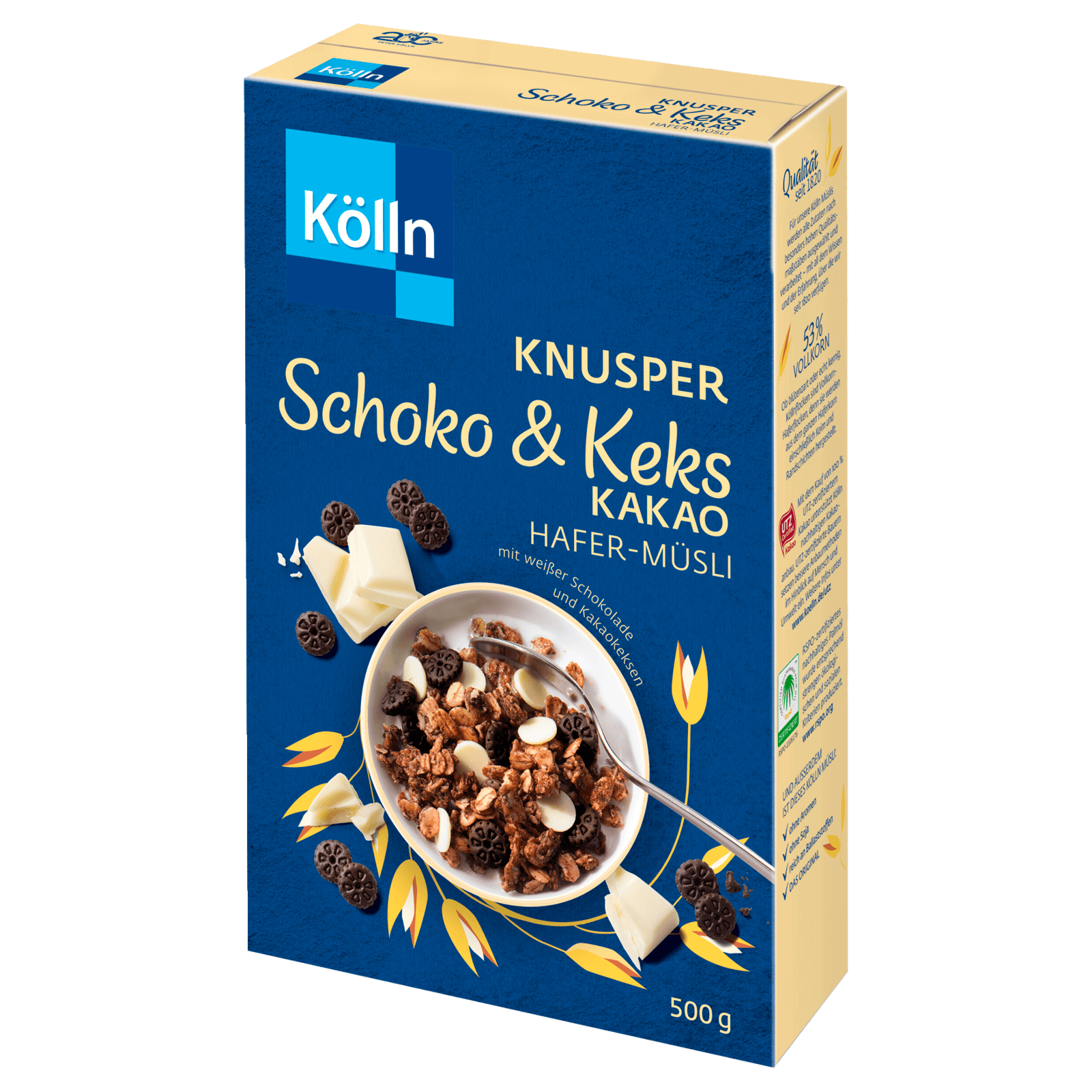 Kölln Müsli Knusper Schoko &amp; Keks Kakao 500g bei REWE online bestellen!