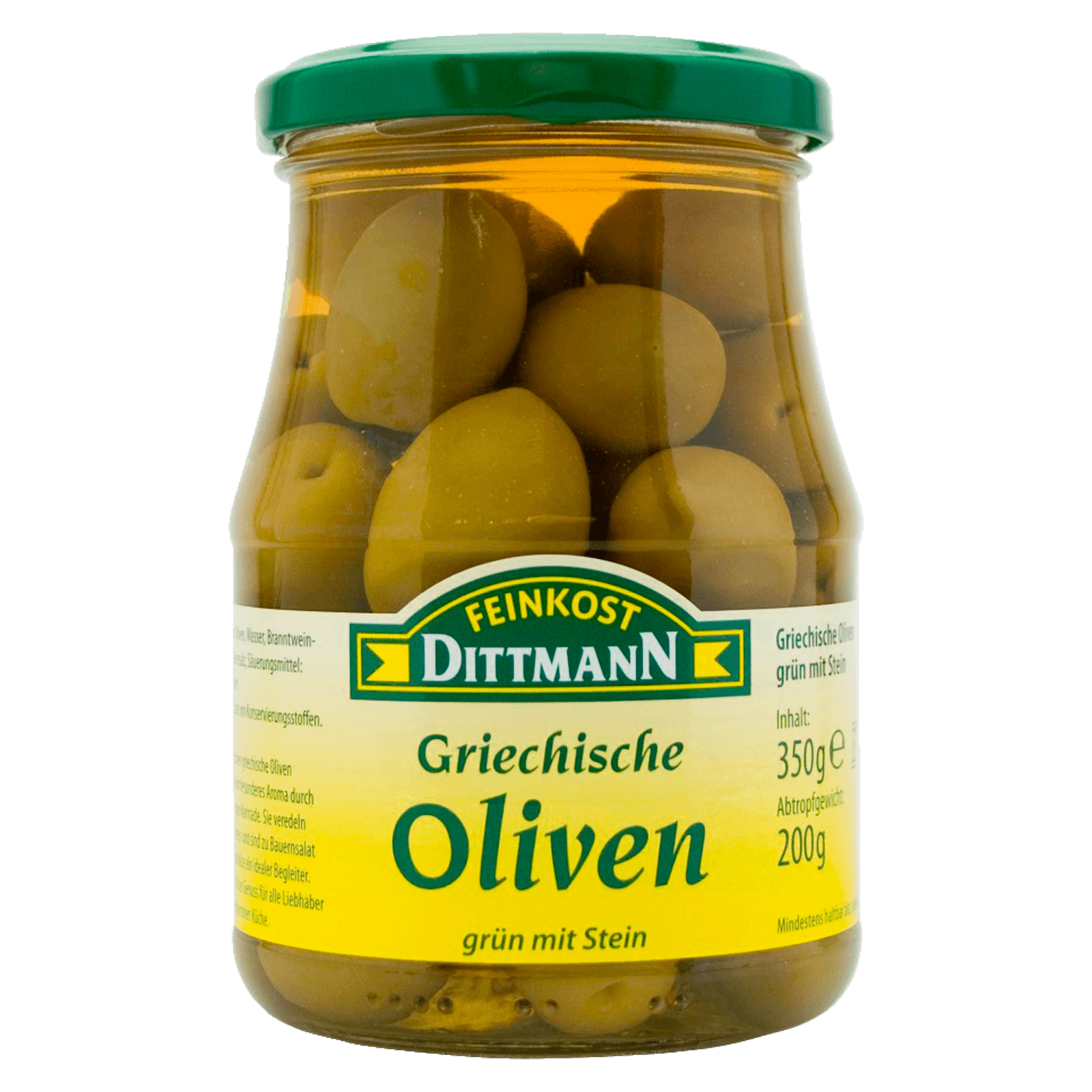 Feinkost Dittmann Griechische Oliven grün mit Stein 200g  für 2.99 EUR