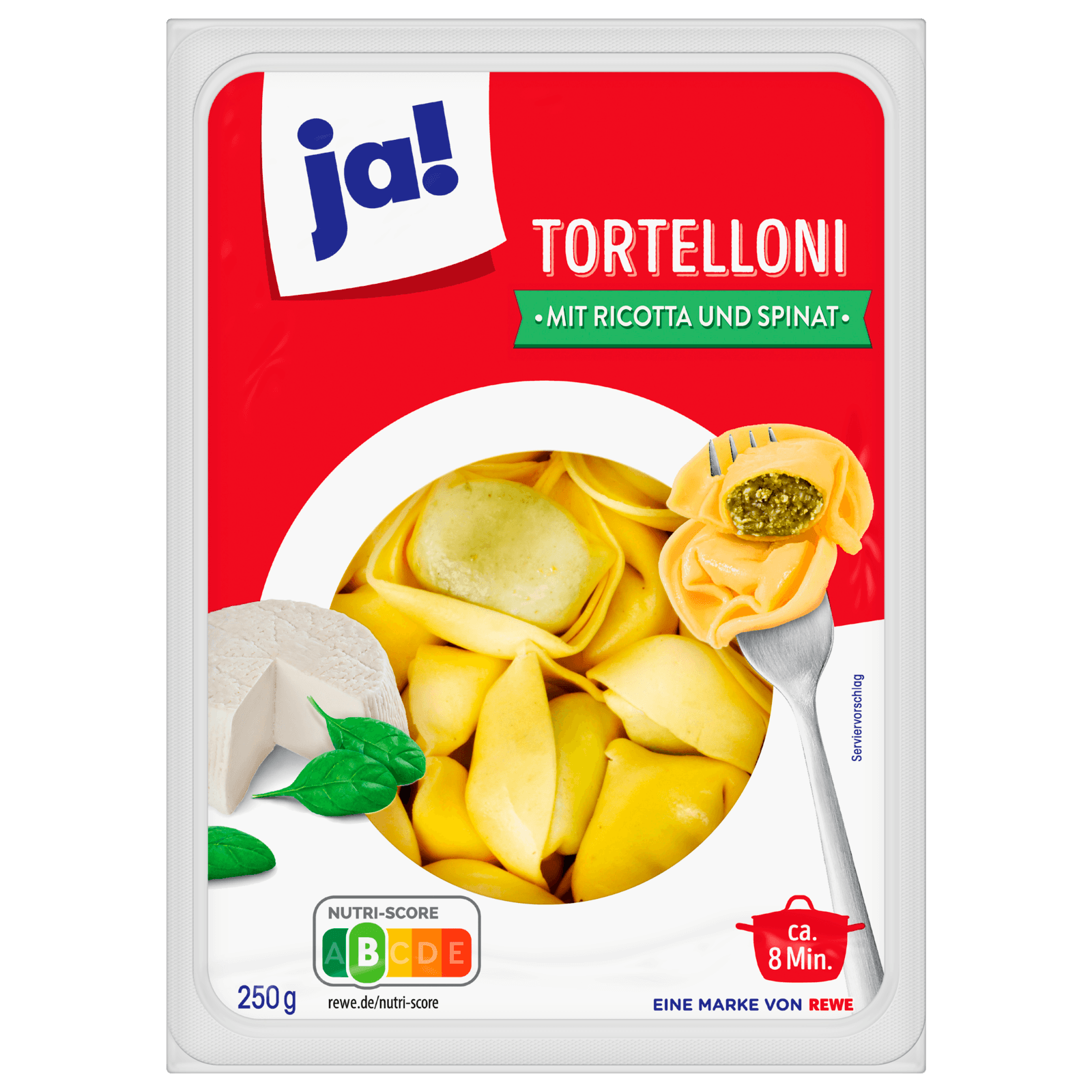 ja! Tortelloni Ricotta Spinat 250g