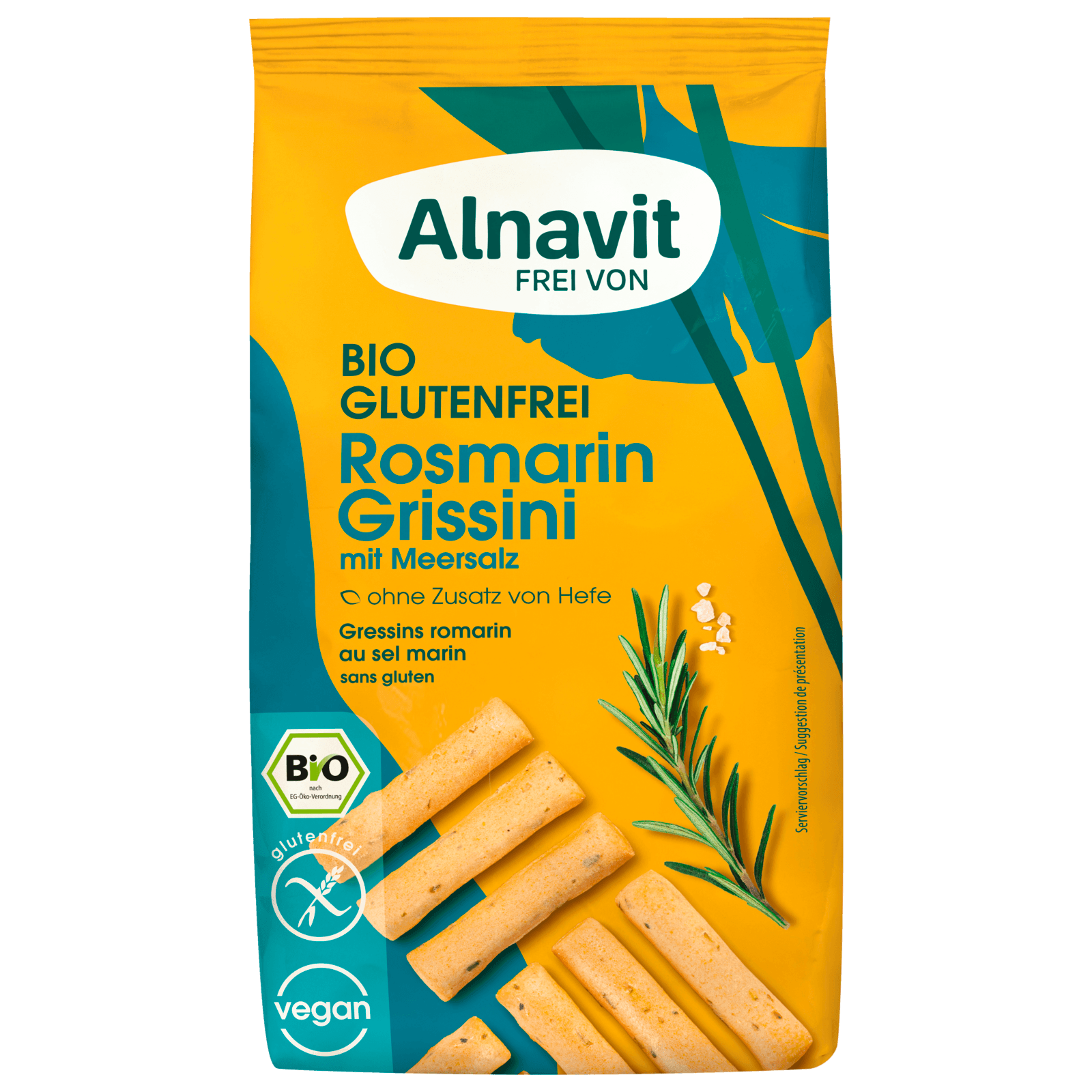 Alnavit Bio Mini Grissini Rosmarin & Meersalz glutenfrei 100g