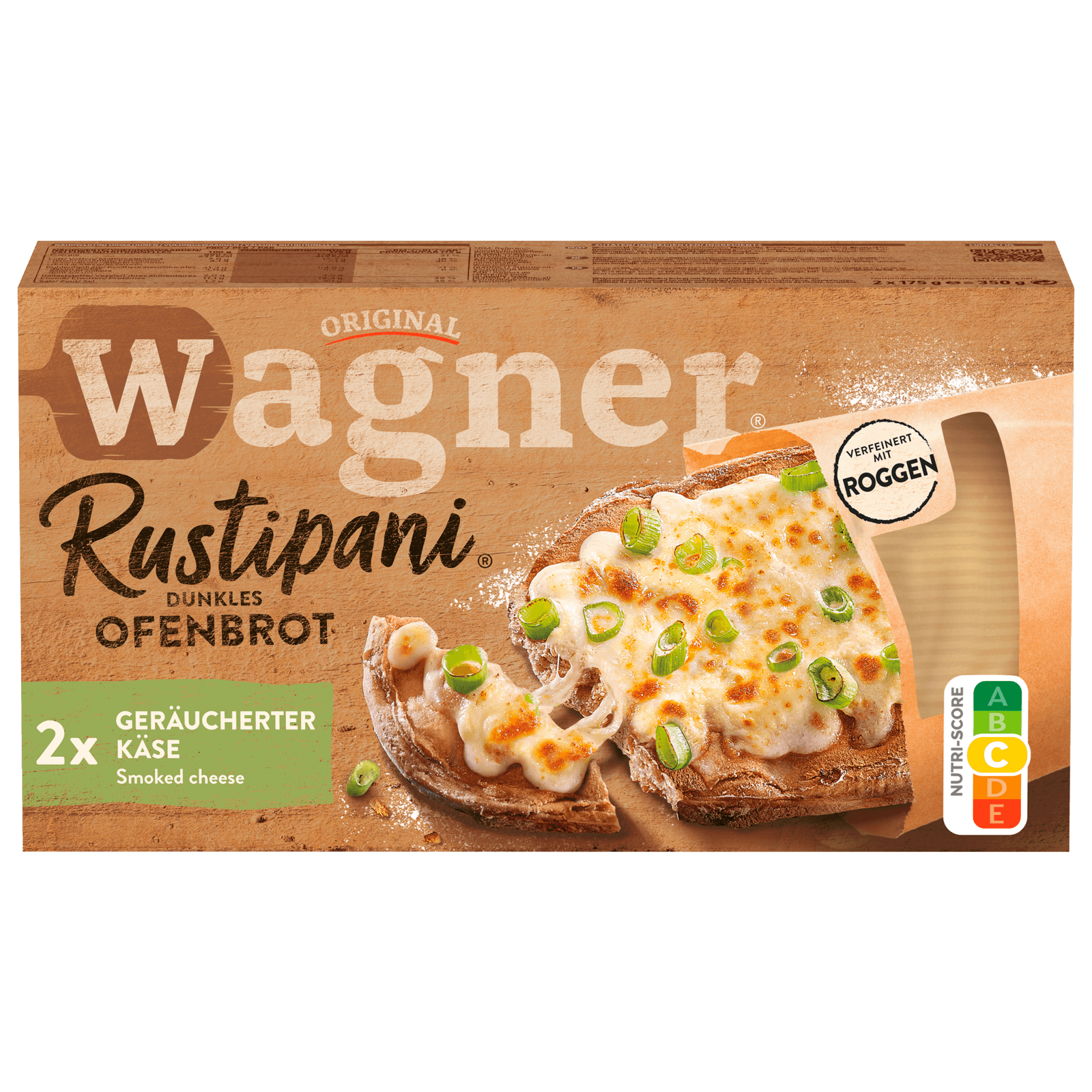 Original Wagner Rustipani Dunkles Ofenbrot Geräucherter Käse 175g