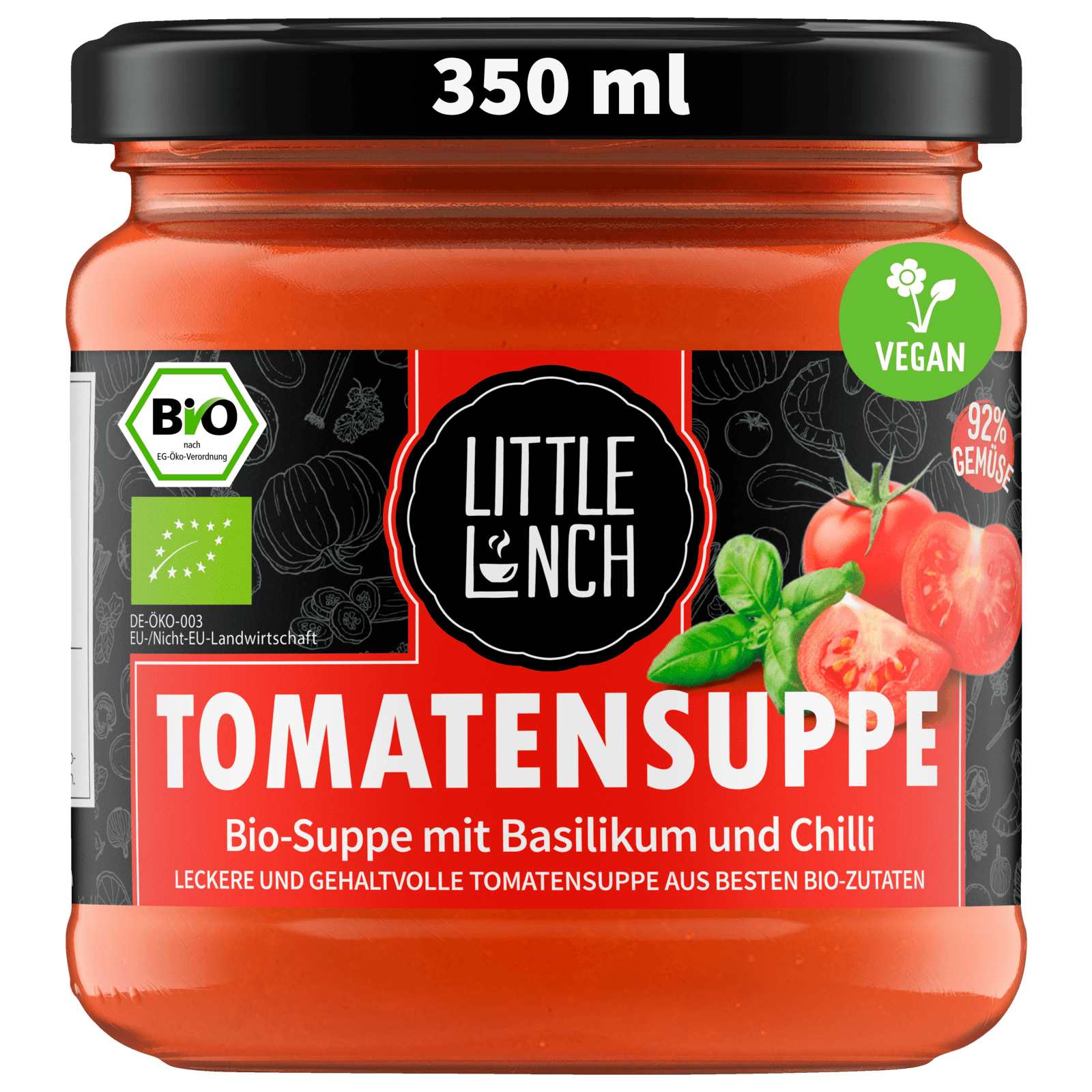 Little Lunch Bio Tomatensuppe mit Chili & Basilikum 350ml