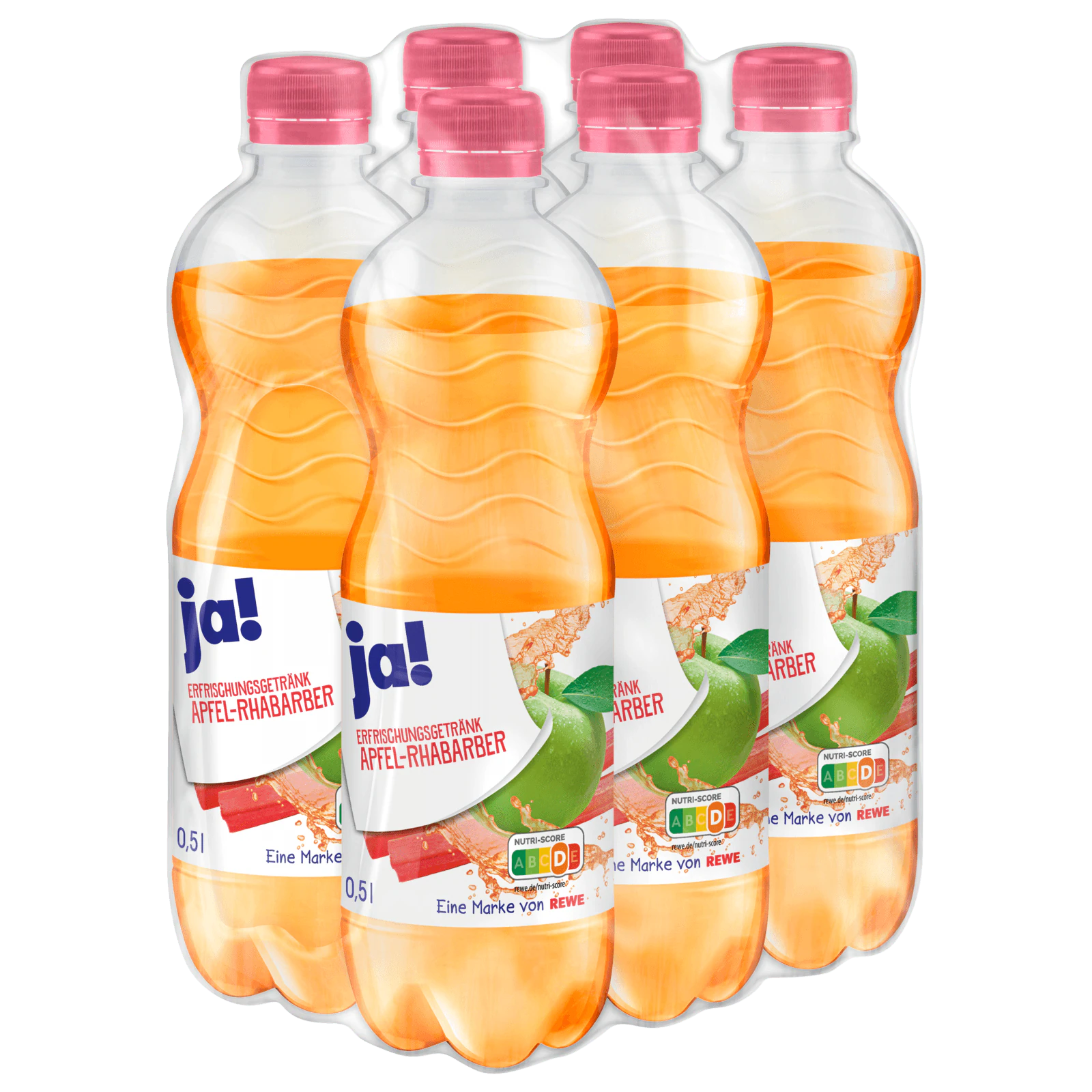 ja! Apfel Rhabarber Schorle 6x0,5l