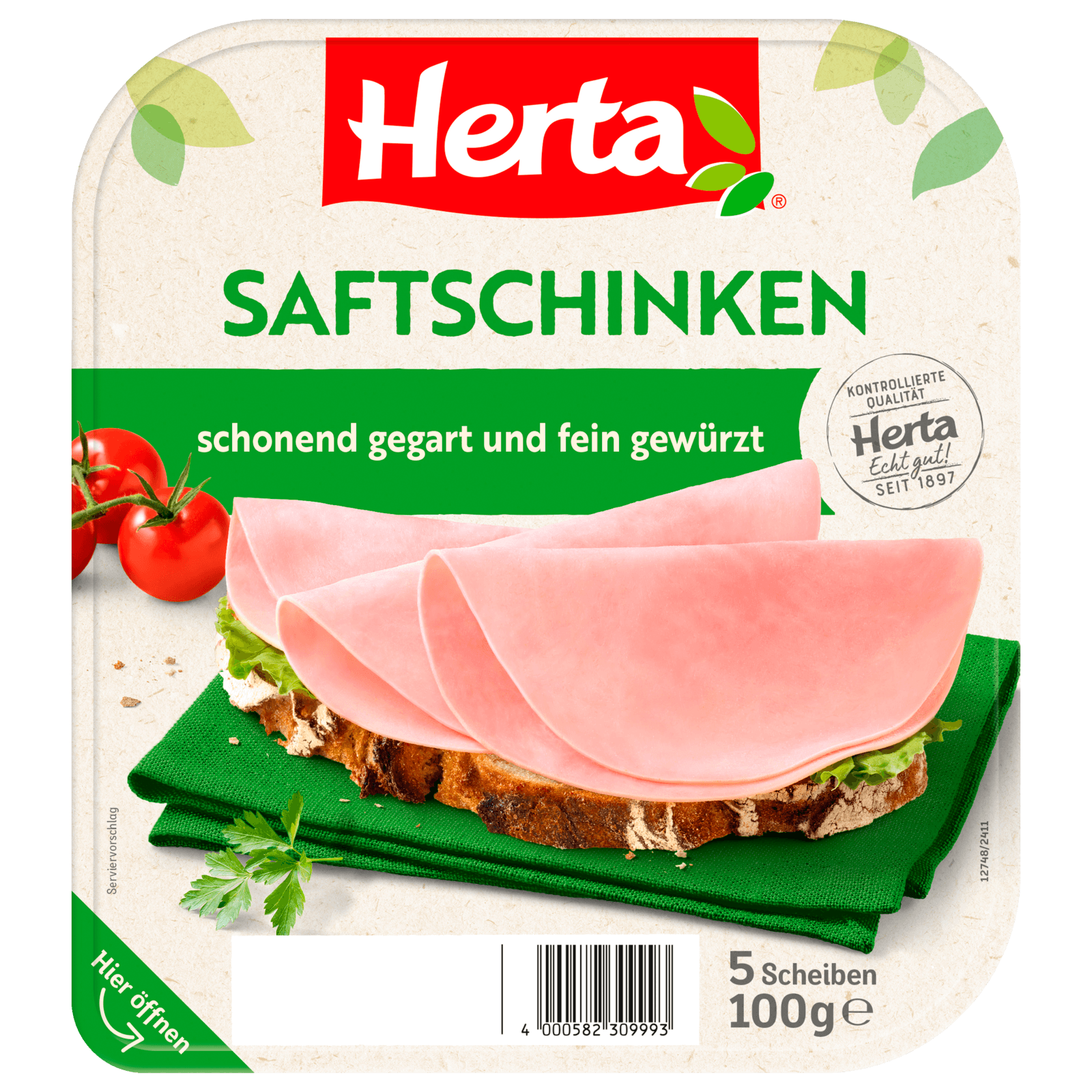 Herta Genuss Momente Saftschinken schonend gegart 100g