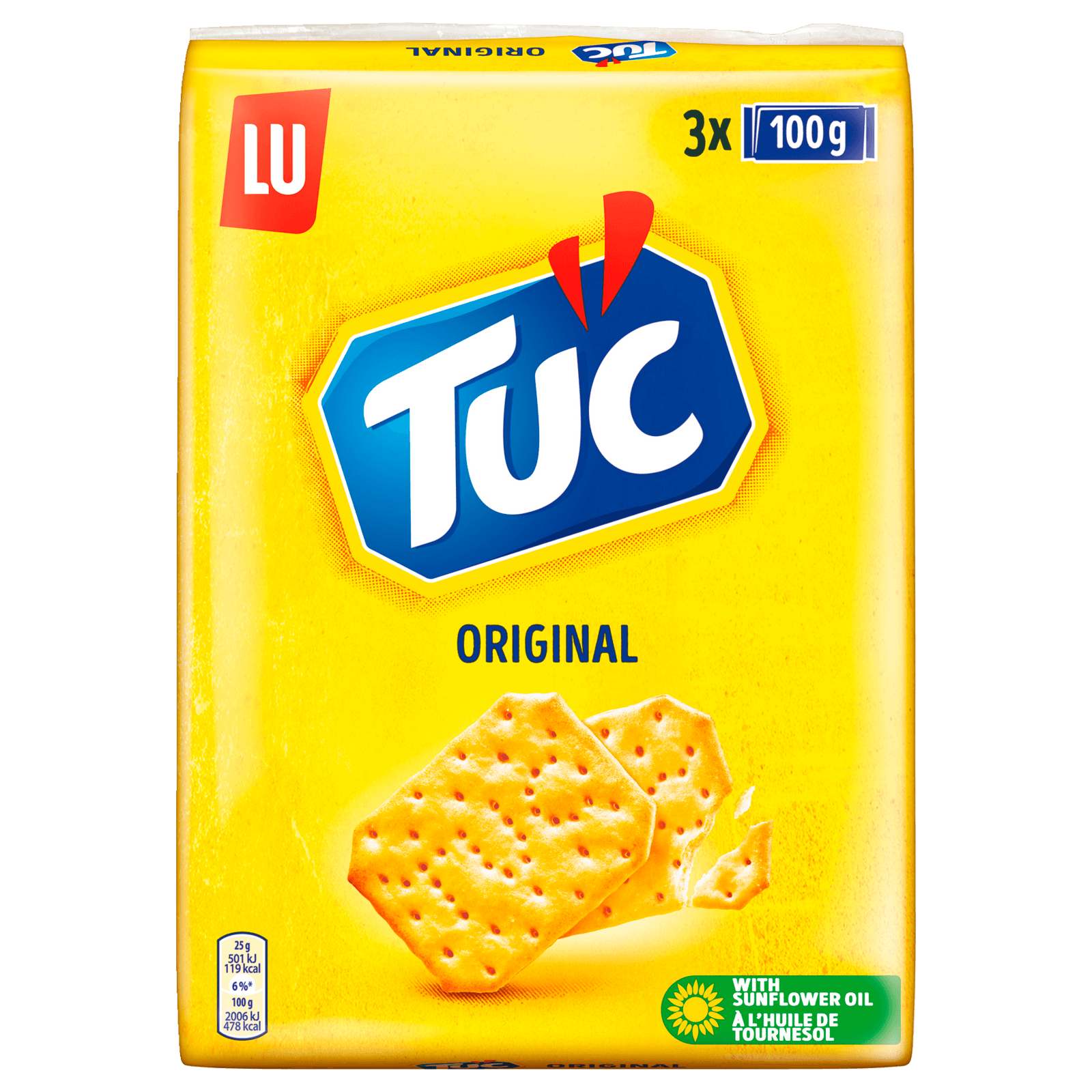 LU TUC Crackers Naturel 300 g 3pack bij Jumbo