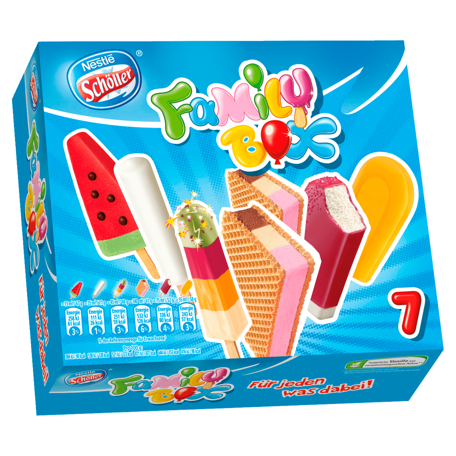 Nestlé Schöller Eis Family Box Multipackung 563ml 7 Stück ...