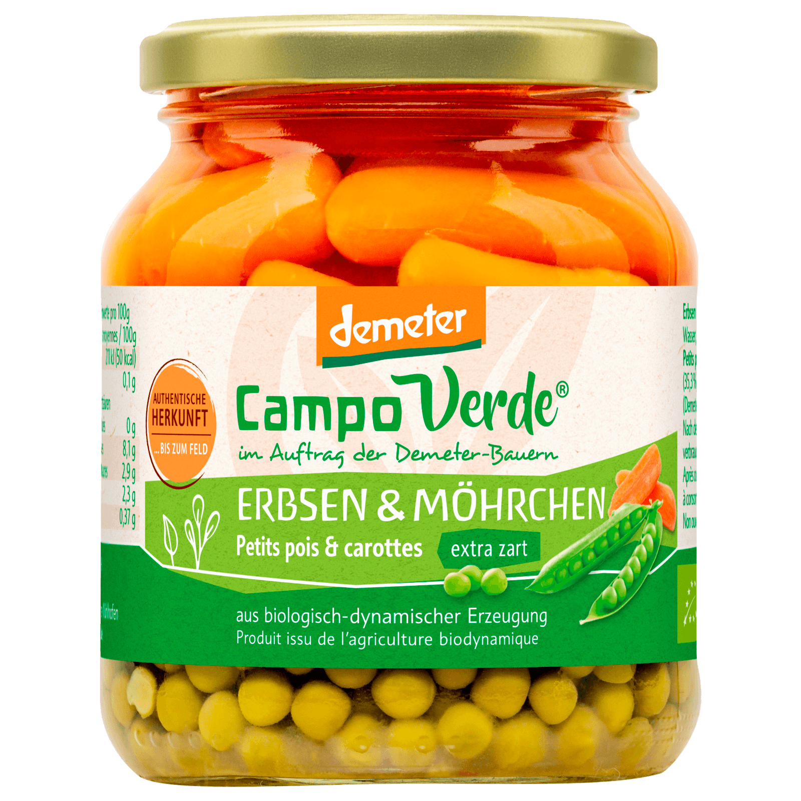 Campo Verde Bio Demeter Erbsen & Möhrchen 220g