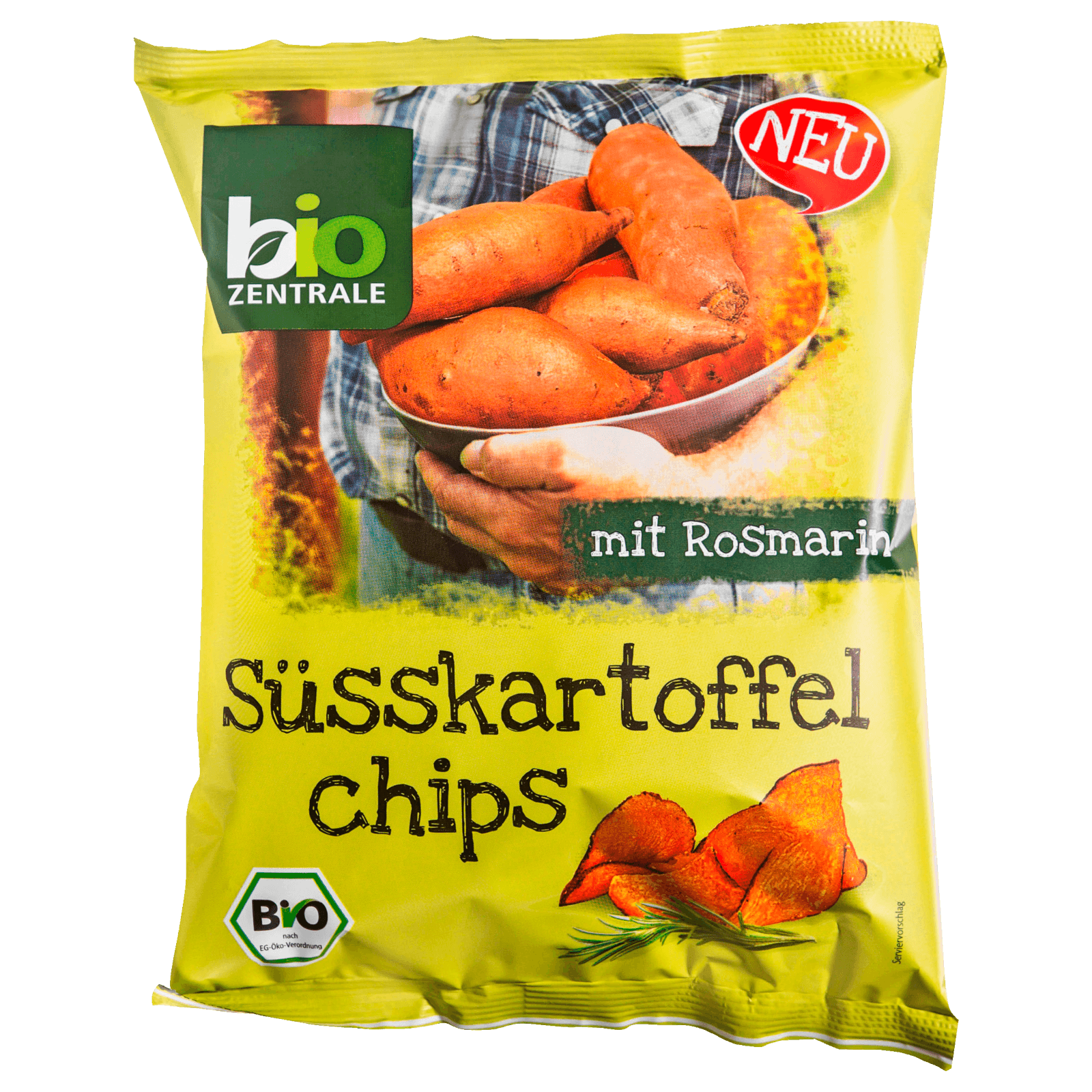 Biozentrale Bio Süßkartoffelchips mit Rosmarin 75g