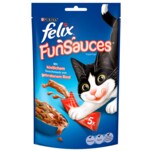 Purina felix FunSauces mit köstlichem Geschmack von gebratenem Rind 5x15g