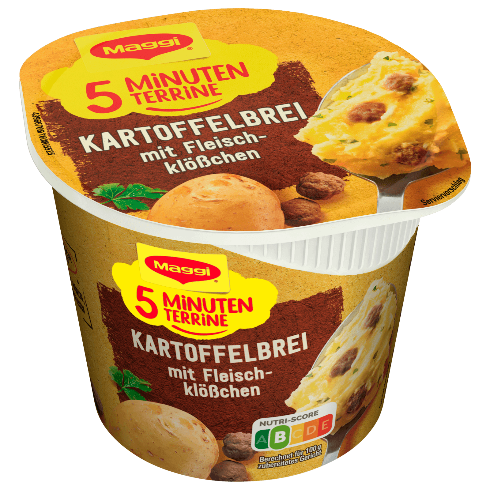 Maggi 5 Minuten Terrine Kartoffelbrei mit Fleischklößchen 46g