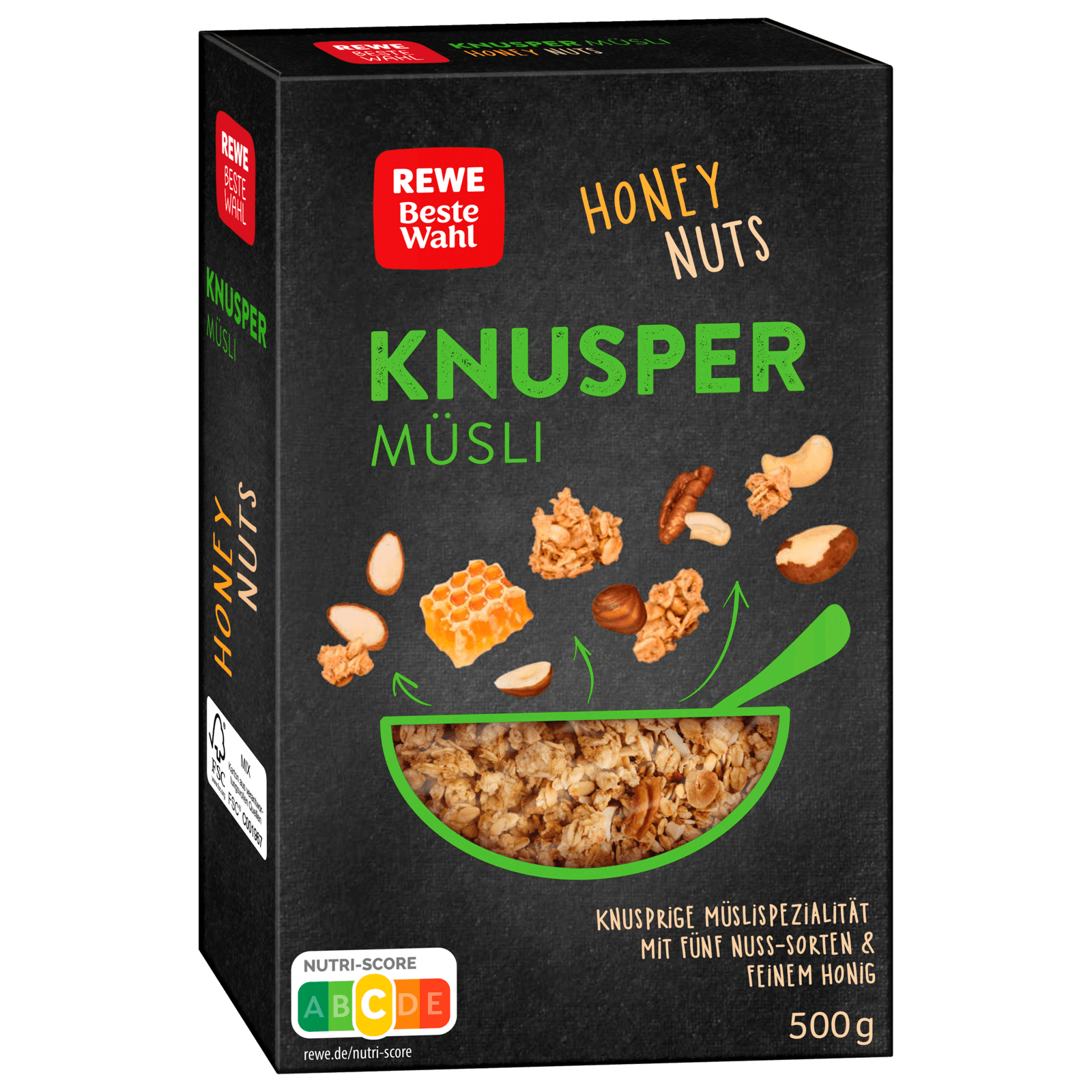 REWE Beste Wahl Knusper Müsli Honey Nuts 500g bei REWE online bestellen!
