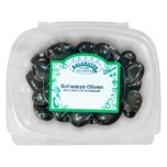 Kalamatos Schwarze Oliven ohne Kern mit Knoblauch 200g