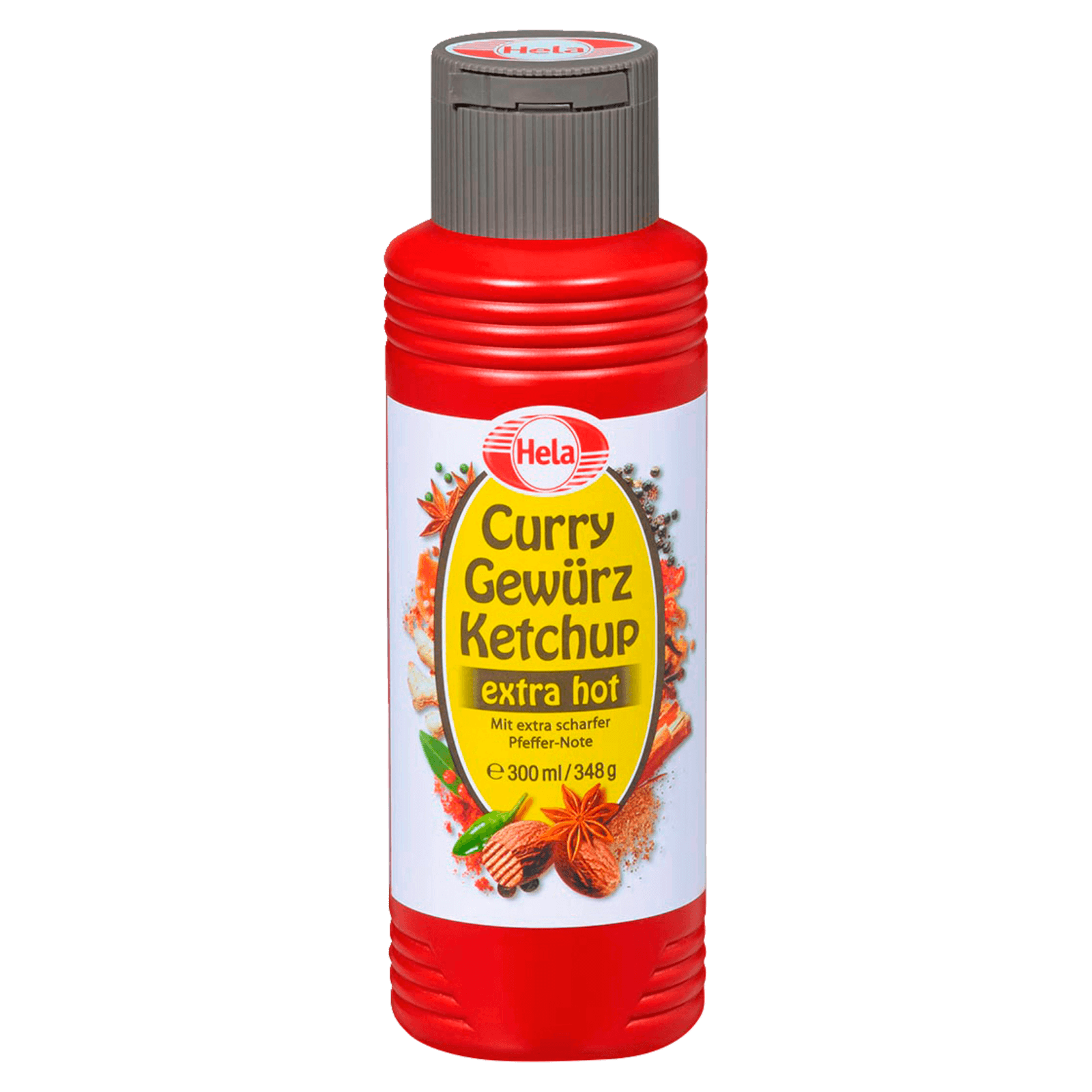 Hela Curry Gewürz Ketchup extra hot 300 ml bei REWE online bestellen!