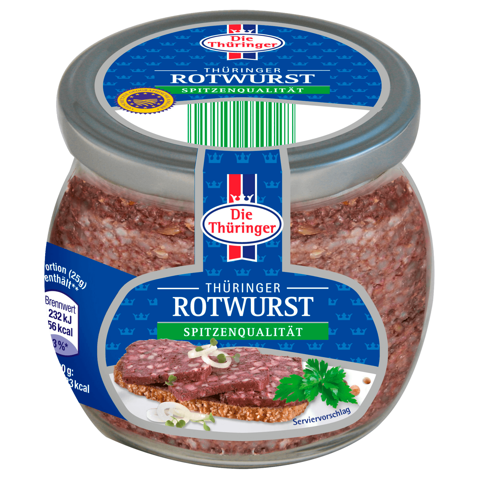 Die Thüringer Original Thüringer Rotwurst im Glas 300g bei