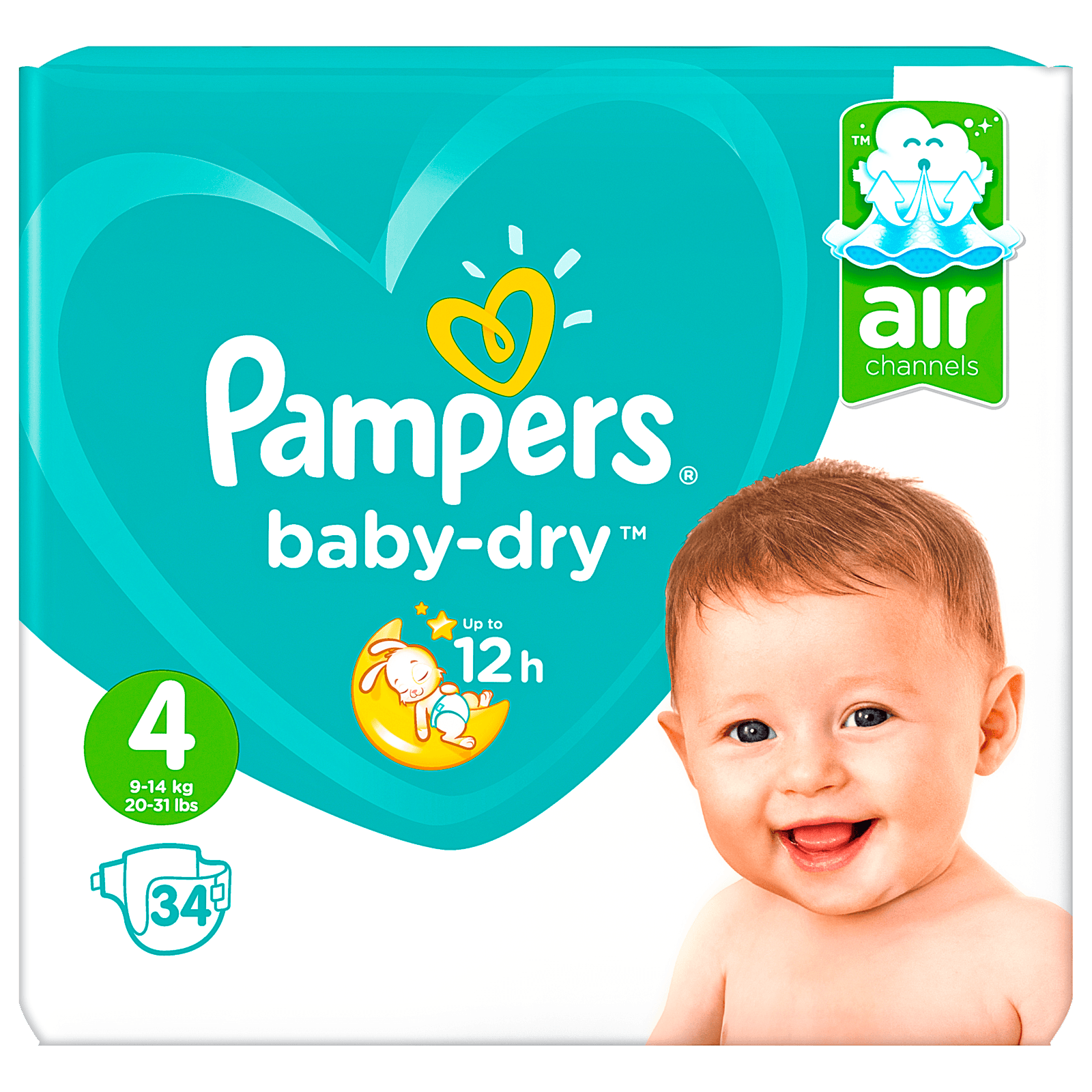 Pampers Baby Dry Windeln 4 (9 - 14 kg), 30 er