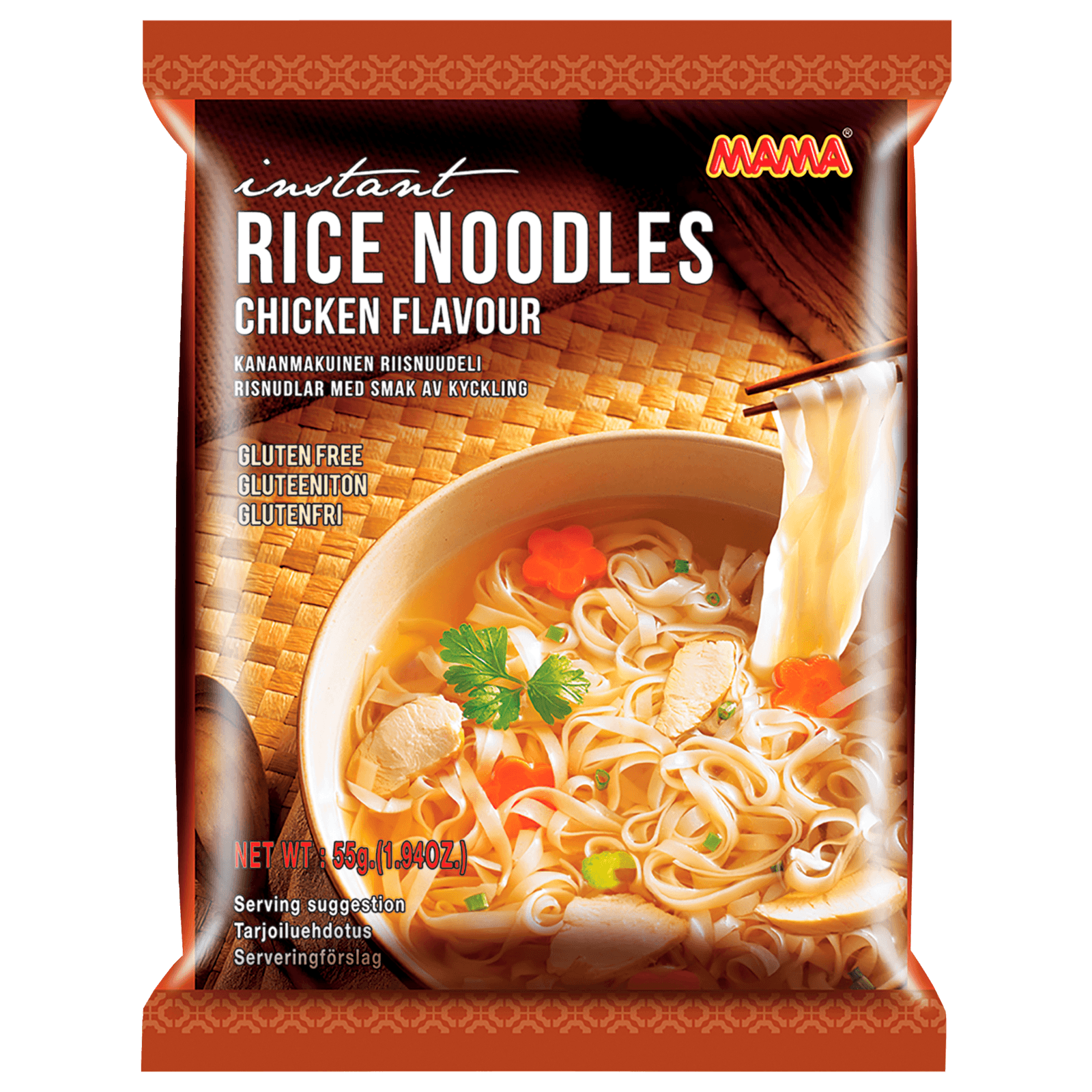 MAMA instant Rice Noodles Chicken Flavour glutenfrei 55g