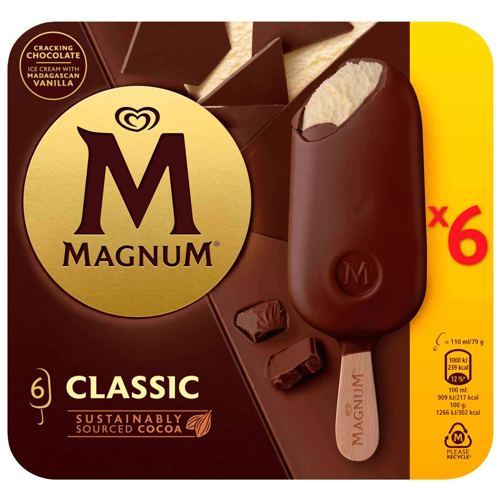 Magnum Classic Eis 6x110ml bei REWE online bestellen!