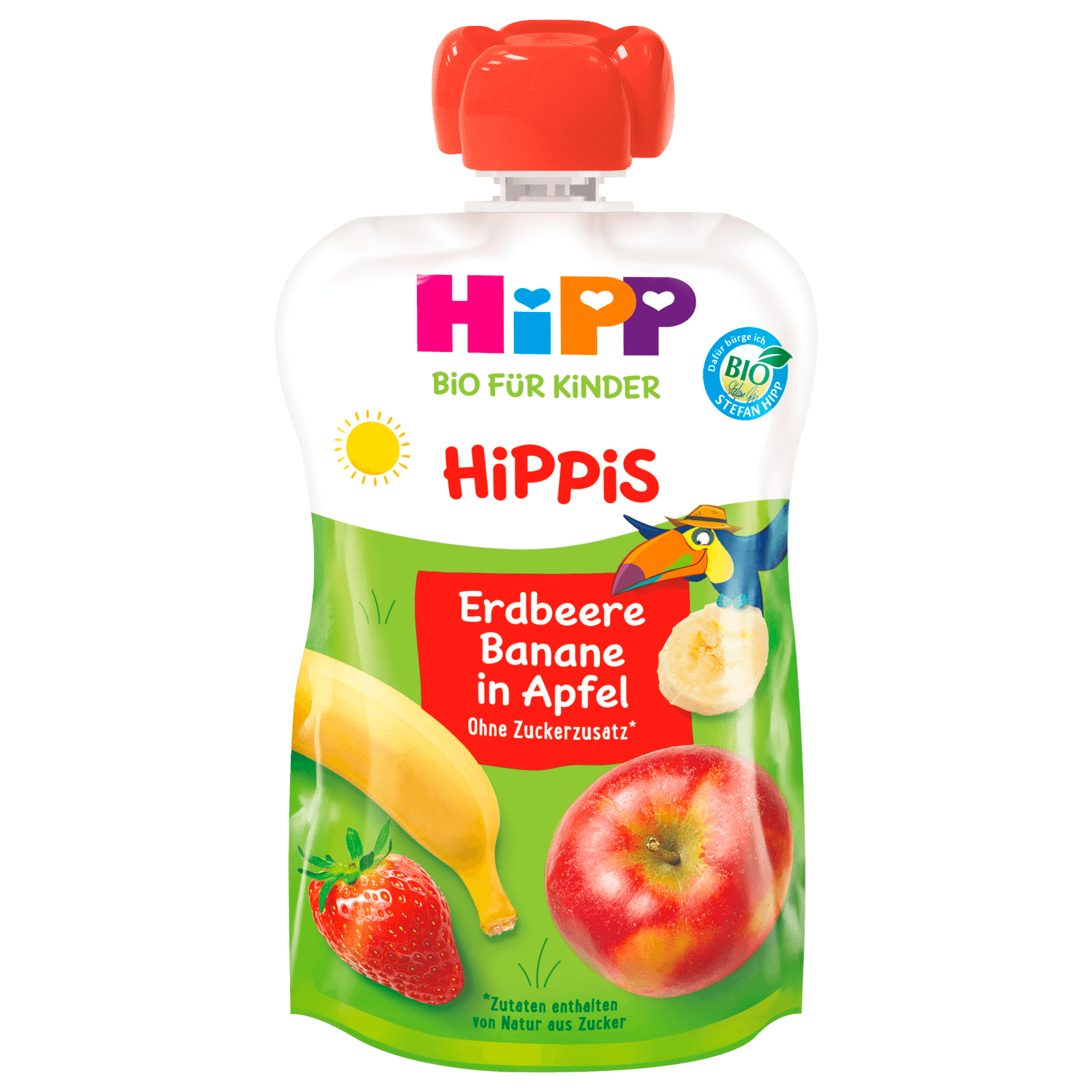 Hipp Hippis Ferdi Frosch Bio Erdbeer-Banane in Apfel 100g