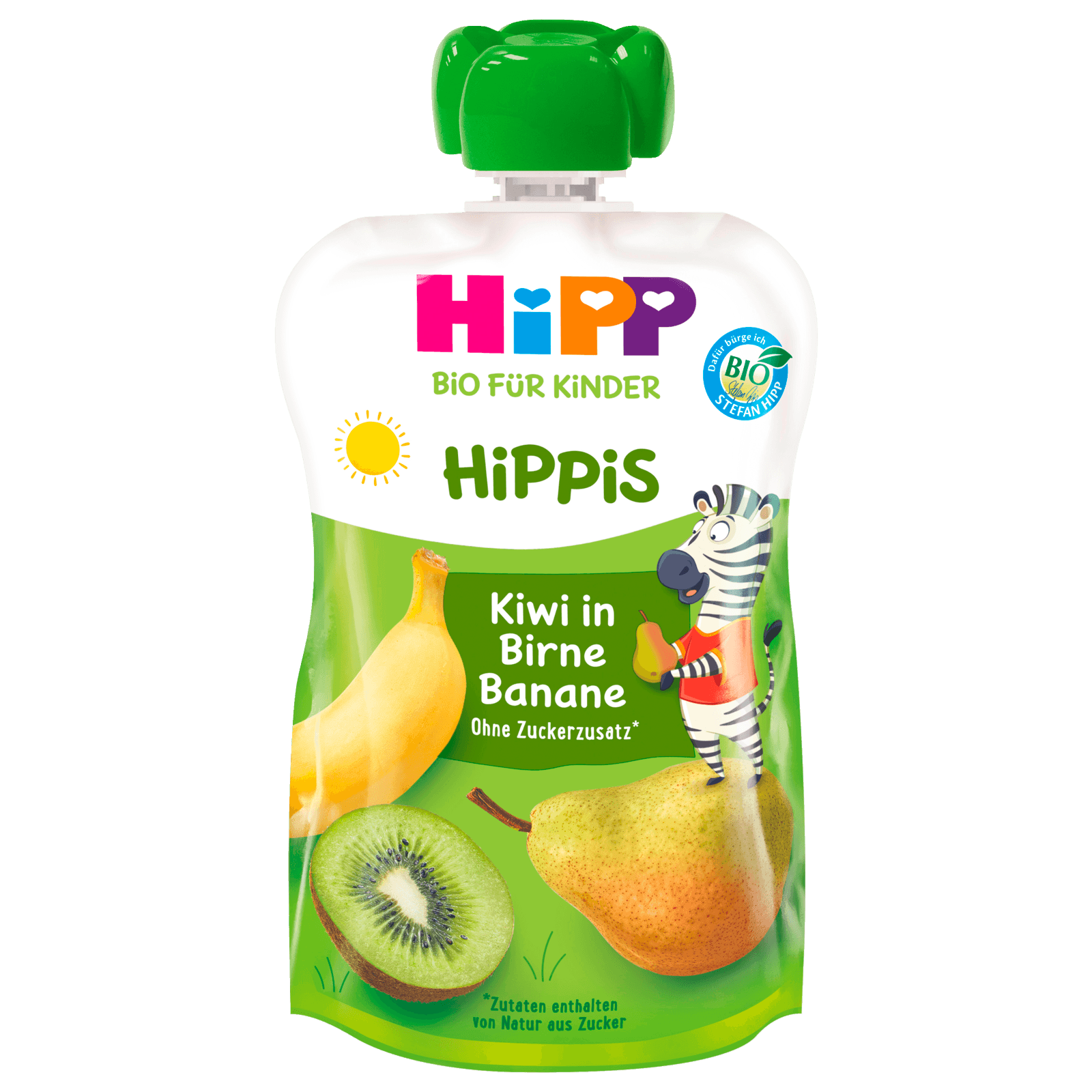 Hipp Hippis Charlie Zebra Bio Kiwi in Birne-Banane 100g