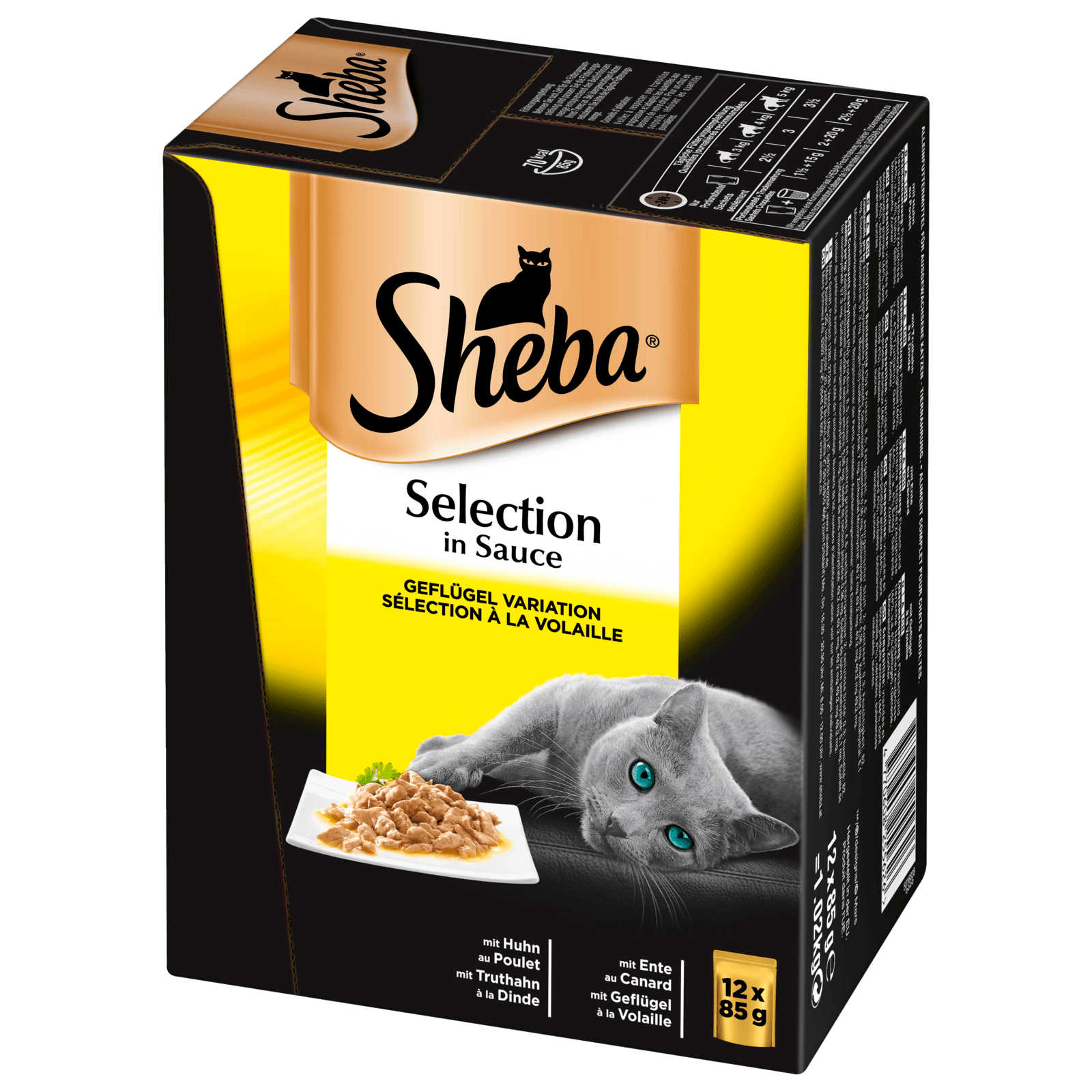 Sheba Portionsbeutel Multipack Selection in Sauce Geflügel Variation 12x85g