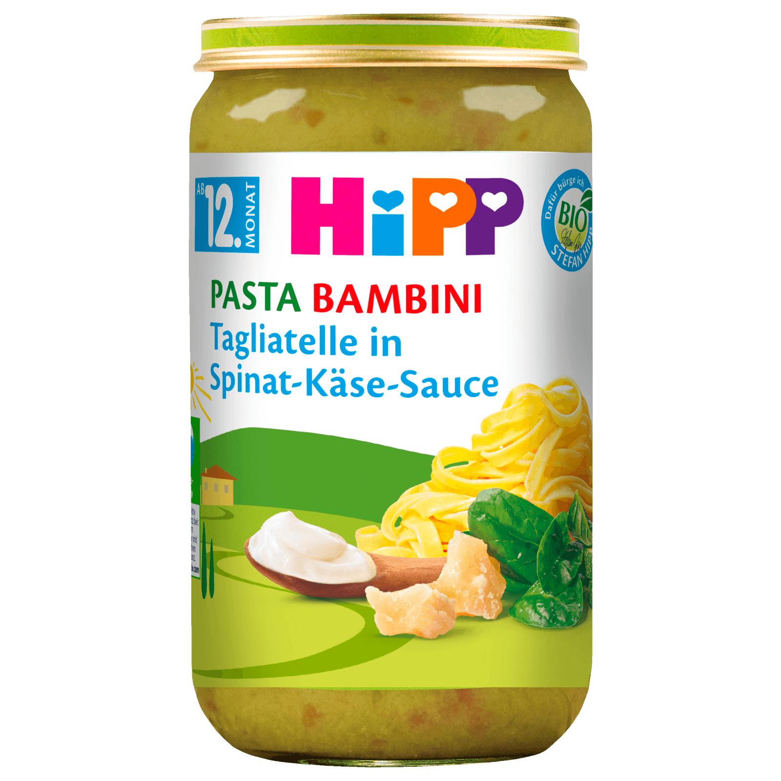Hipp Pasta Bambini Bio Tagliatelle in Spinat-Käsesauce 250g bei REWE online  bestellen!