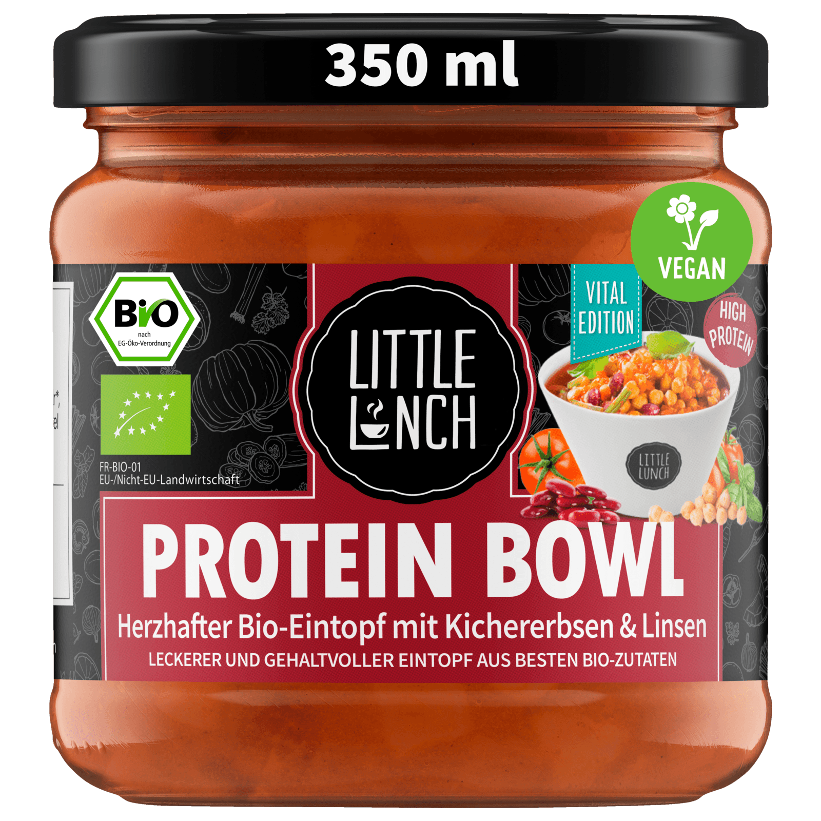 Little Lunch Bio Protein Bowl mit Kirchererbse und Linsen 350ml