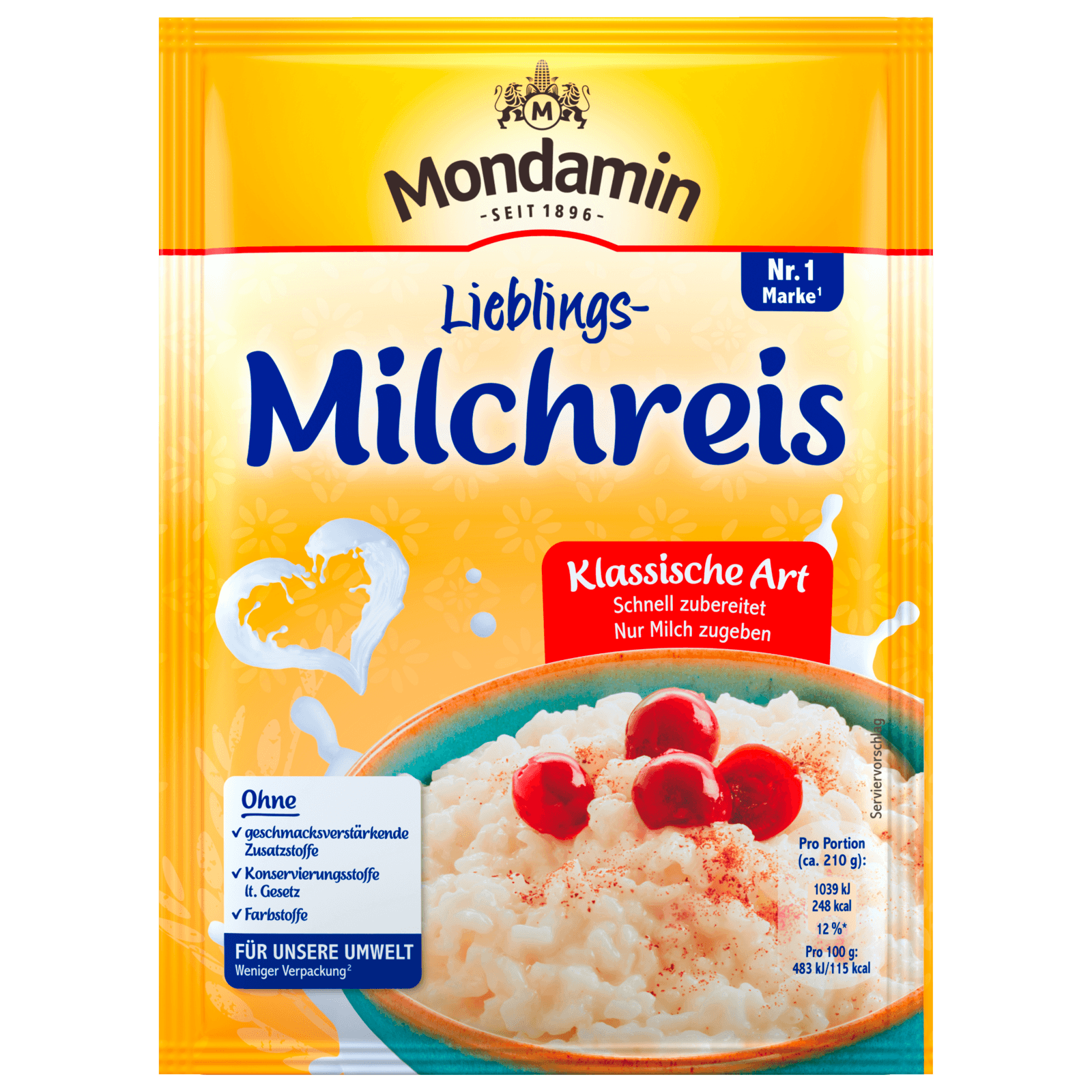 Mondamin Milchreis Klassische Art 125g