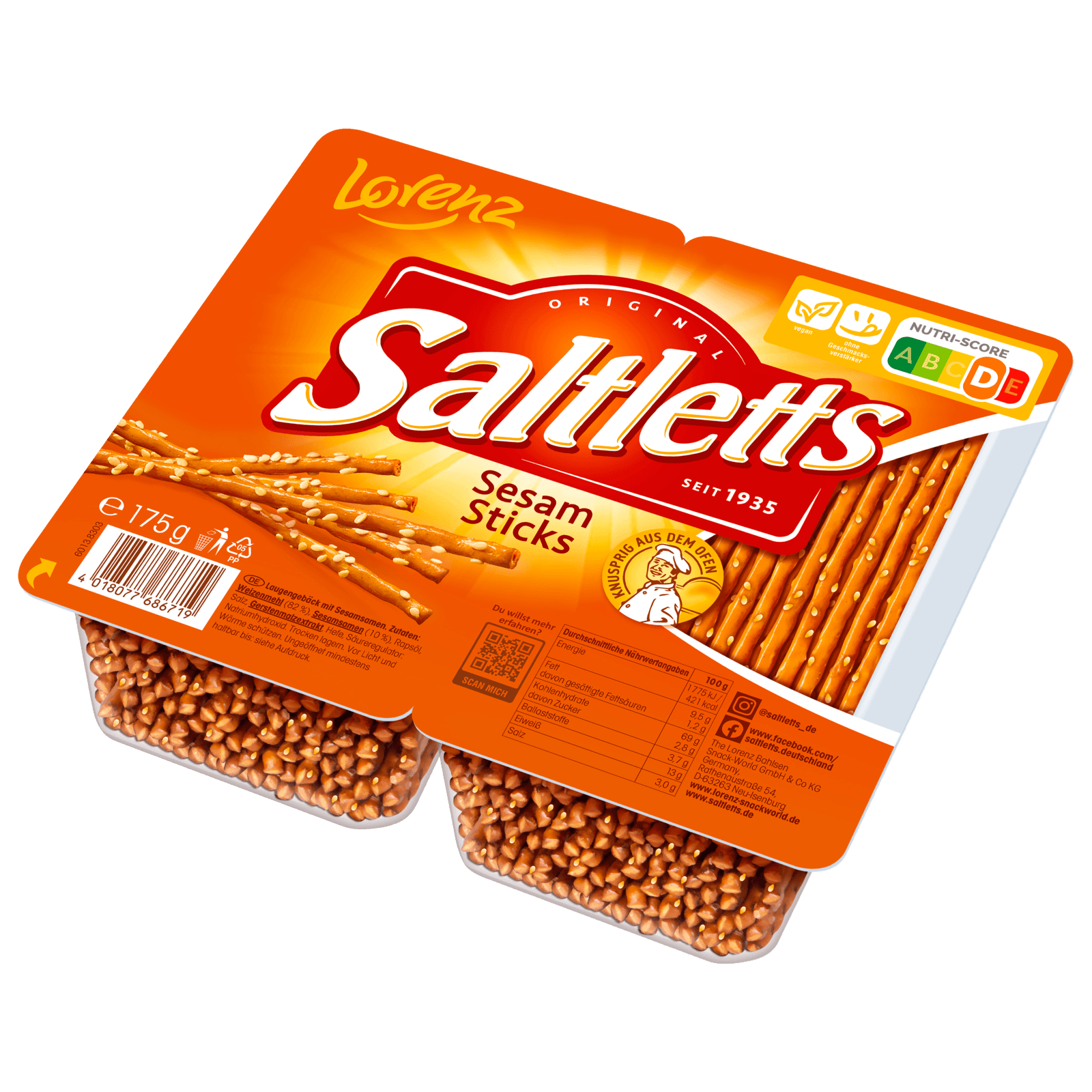 Lorenz Saltletts Sticks Sesam 175g