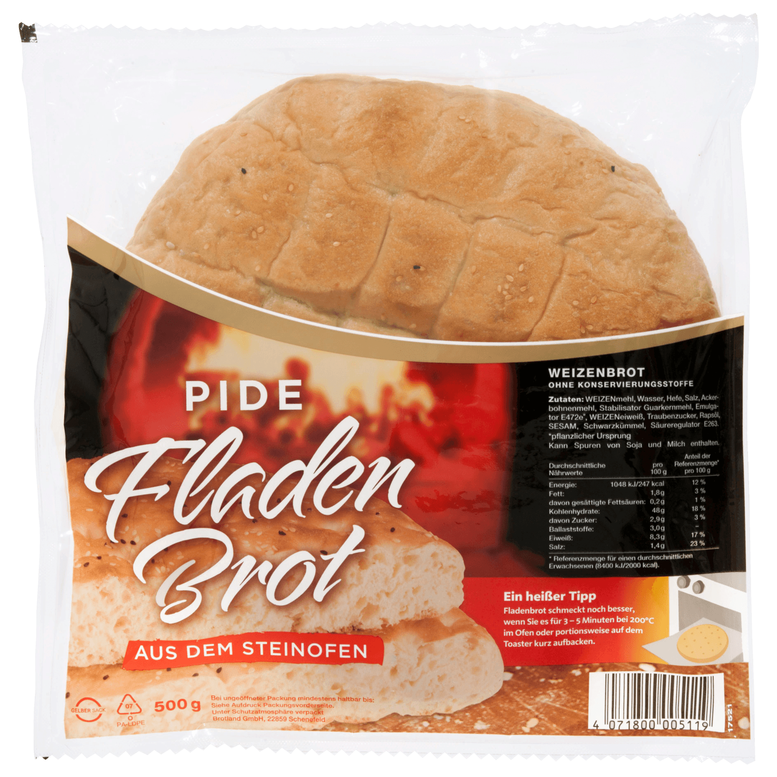 Gab Fladenbrot Pide 500g bei REWE online bestellen!