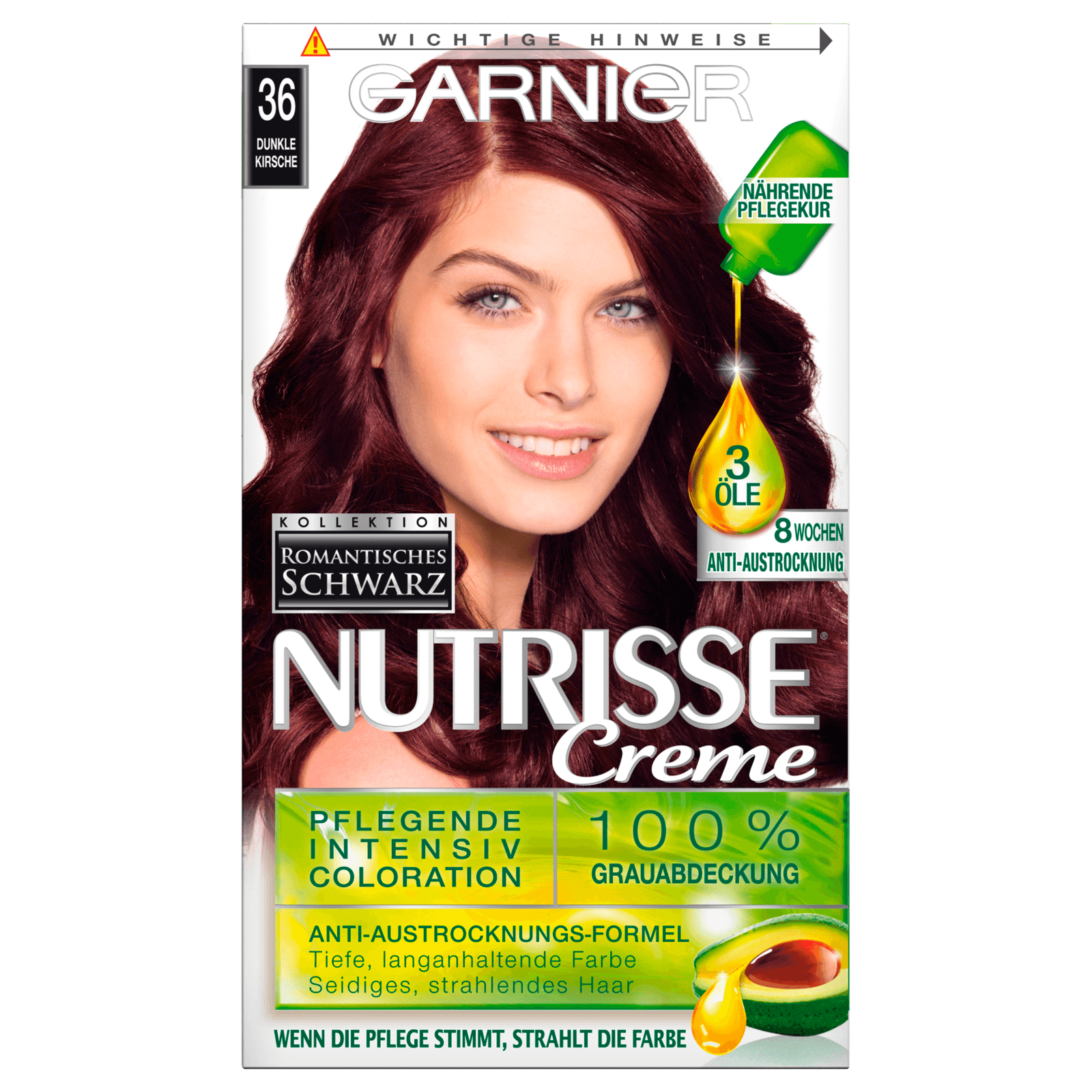 40+ Haarfarbe dunkle kirsche bilder , Garnier Nutrisse Romantisches Schwarz 36 Dunkle Kirsche bei REWE online