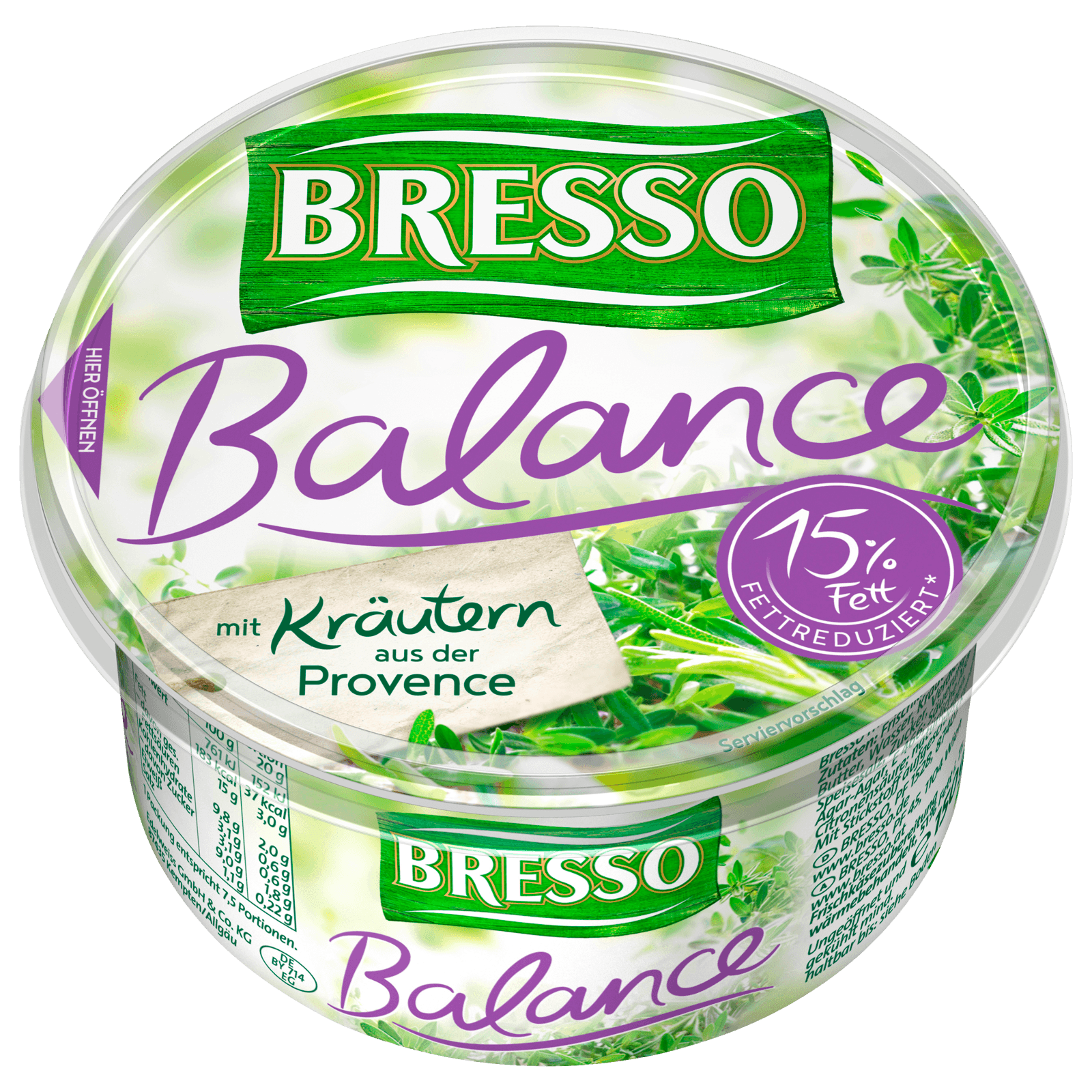 Bresso Frischkäse Balance Kräuter 150g