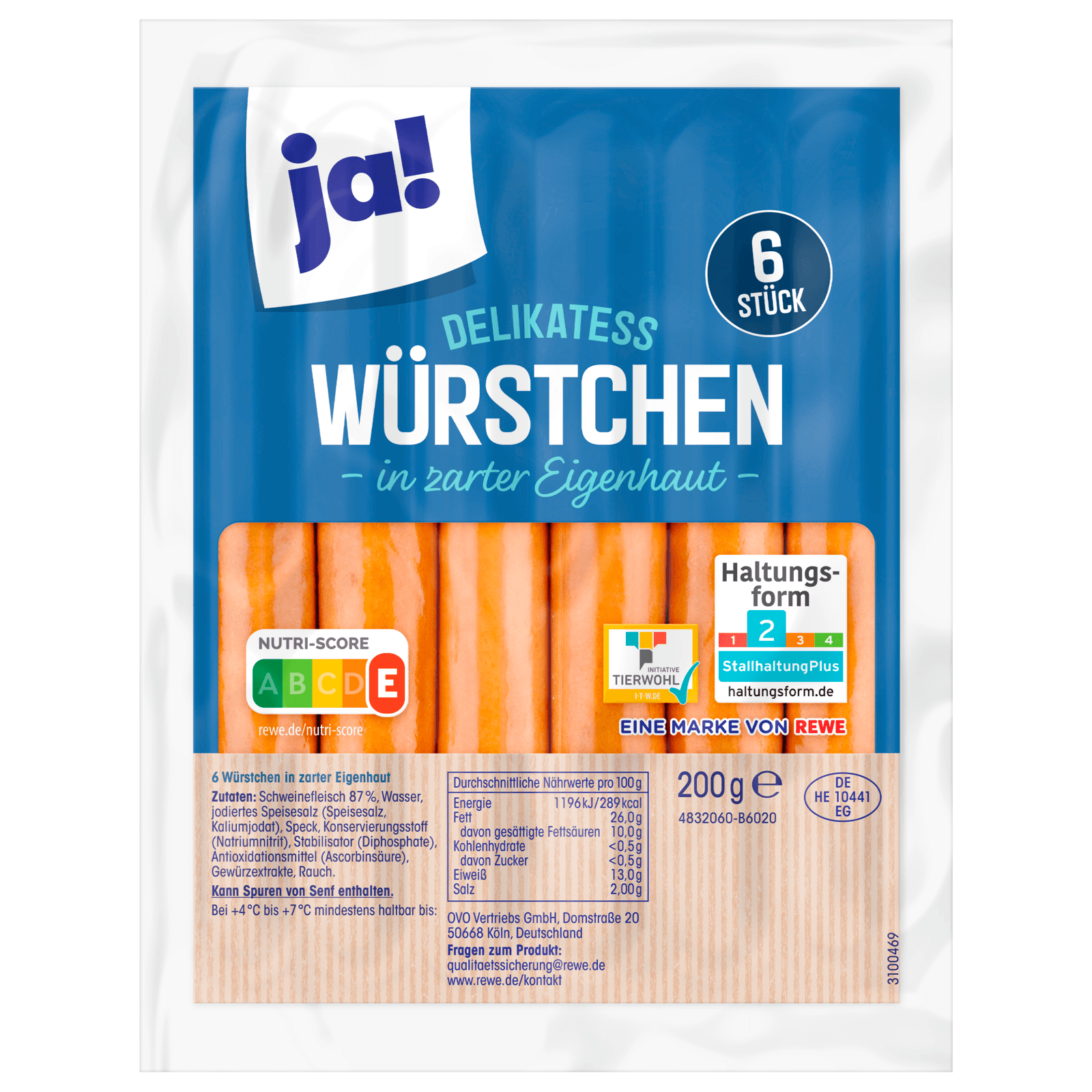 ja! Delikatess-Würstchen 200g