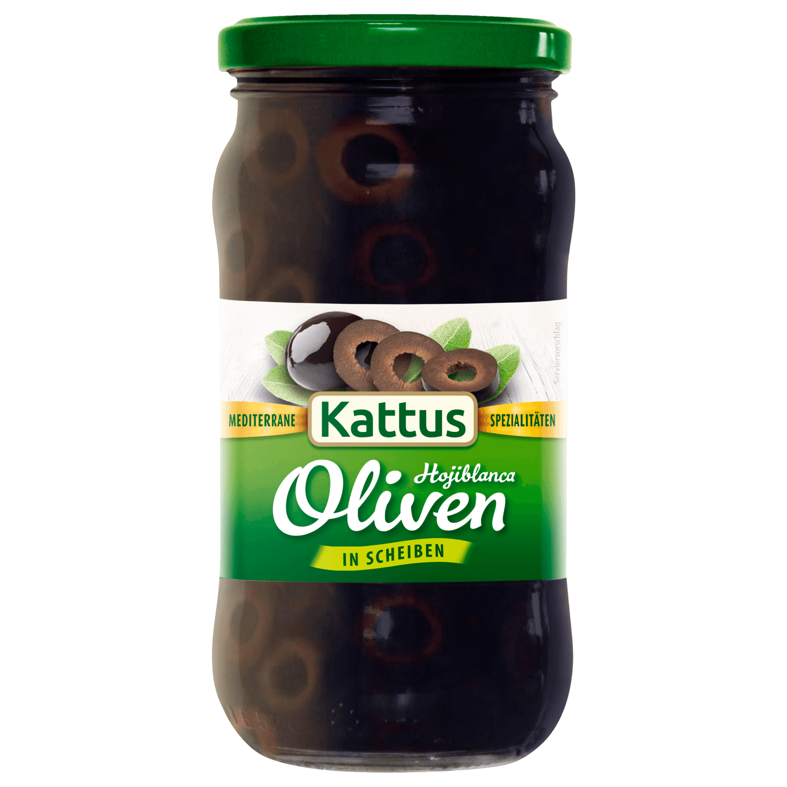 Kattus Schwarze Oliven in Scheiben 170g