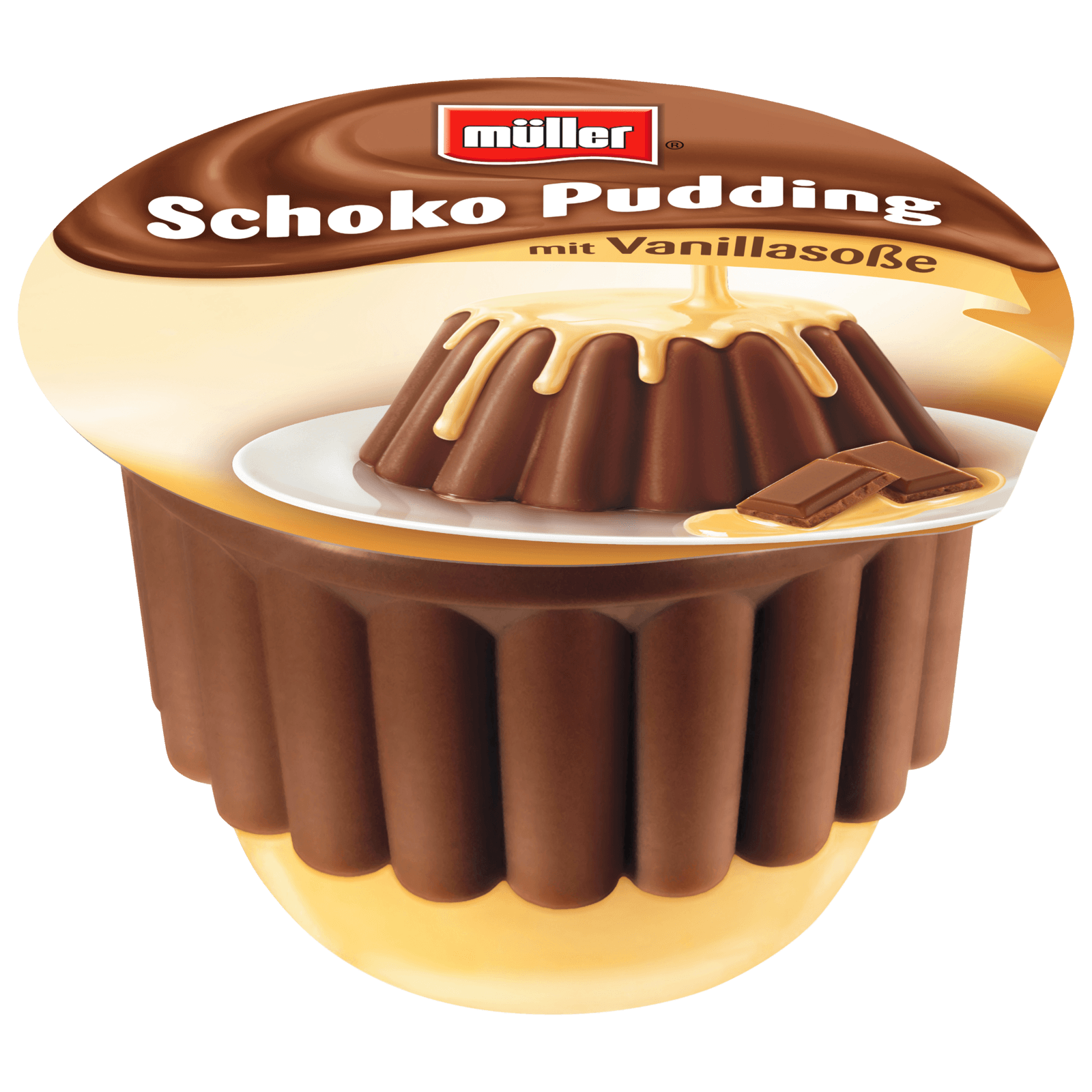 Müller Schokopudding mit Vanillesoße 450g bei REWE online bestellen!