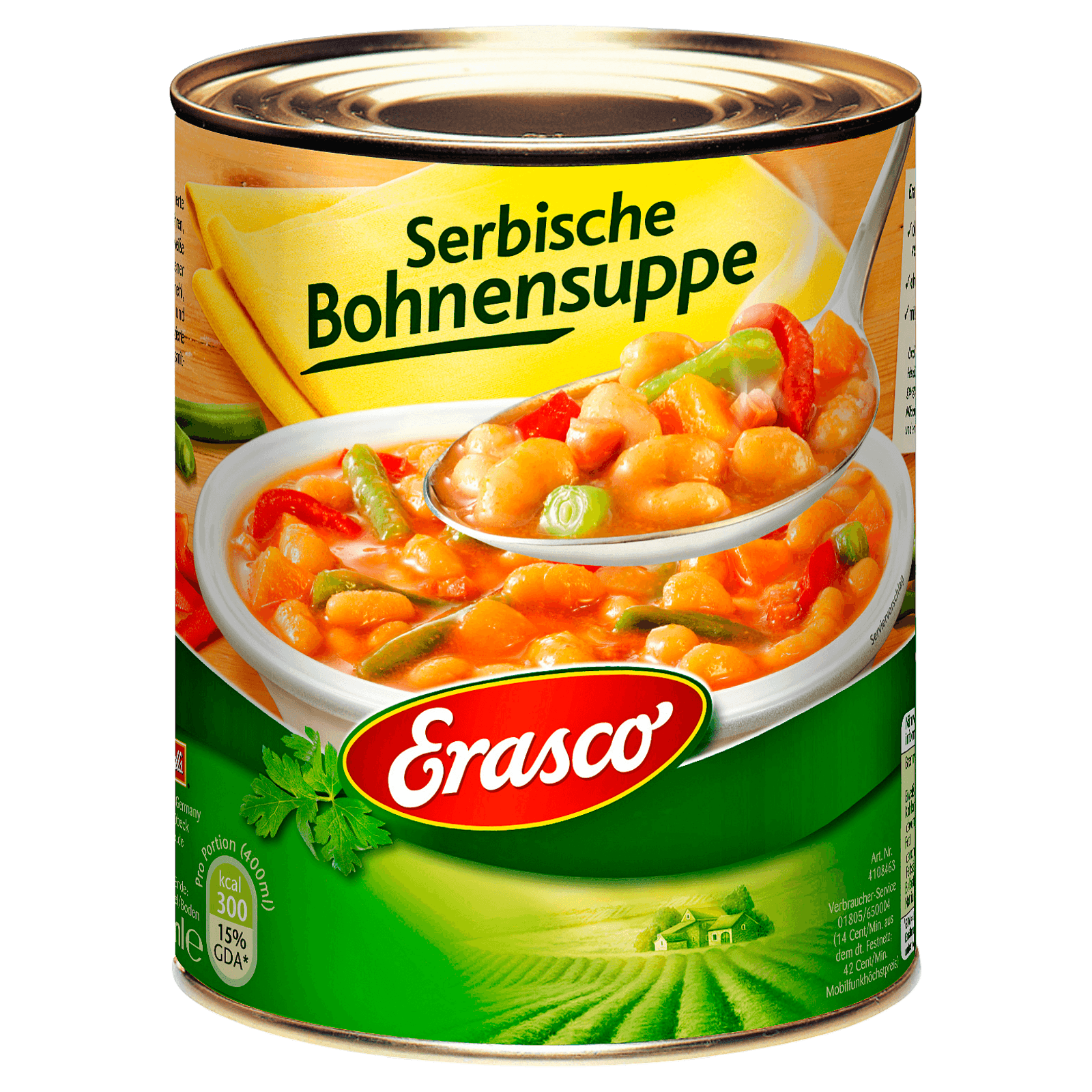 Erasco Serbische Bohnensuppe mit Rauchspeck 750ml