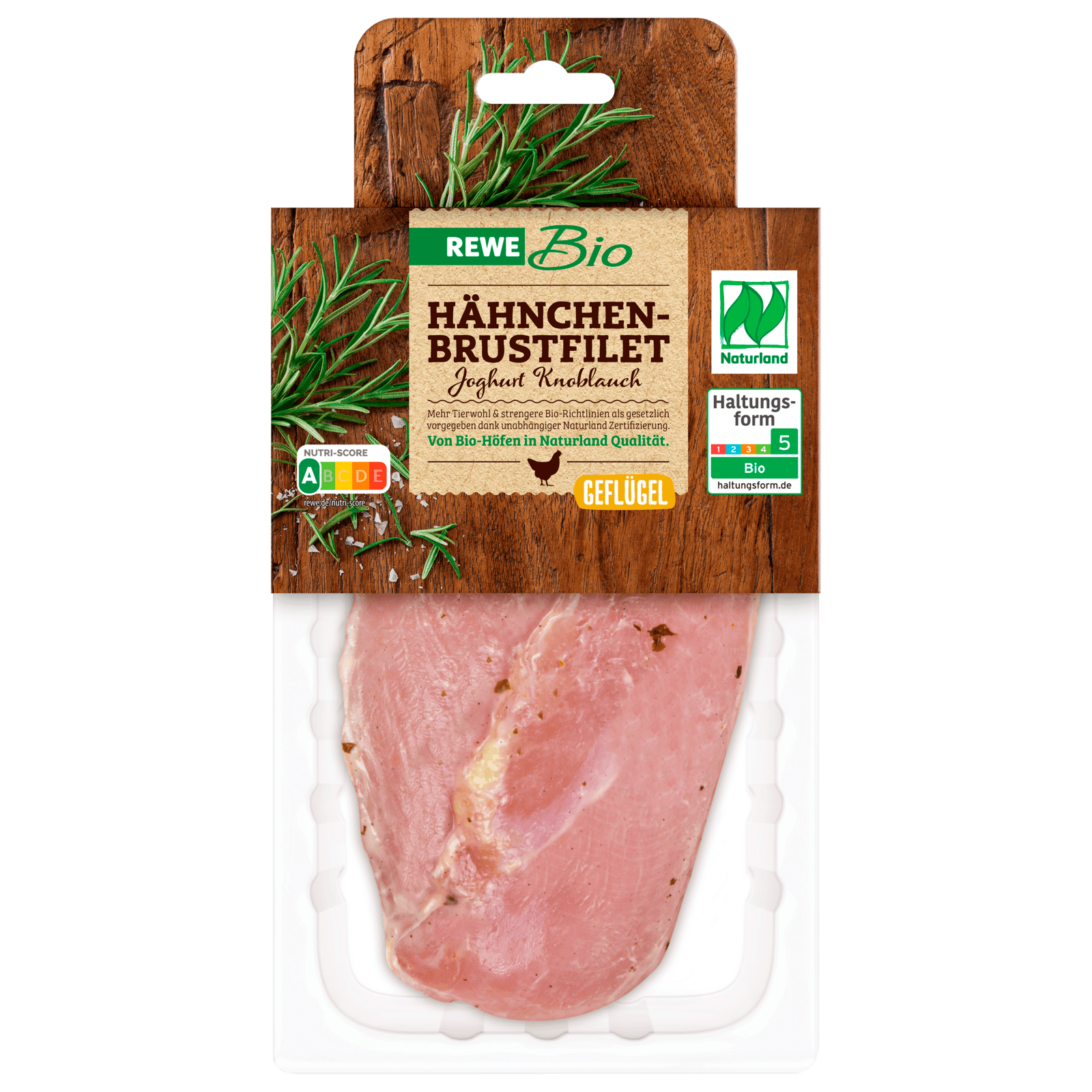 REWE Bio Hähnchen Brustfilet Joghurt Knoblauch 320g