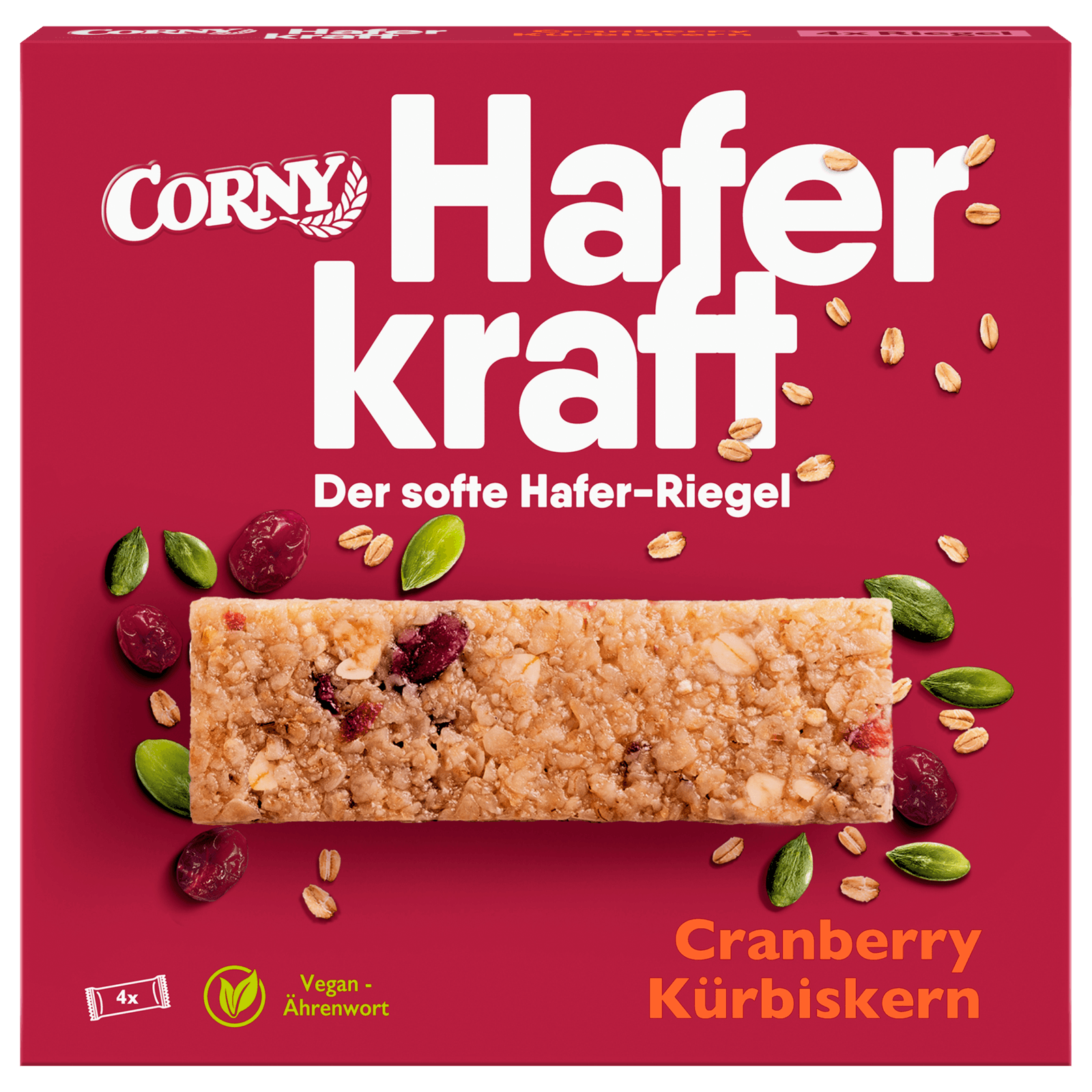 Corny Haferkraft Cranberry Kürbiskern 4x35g