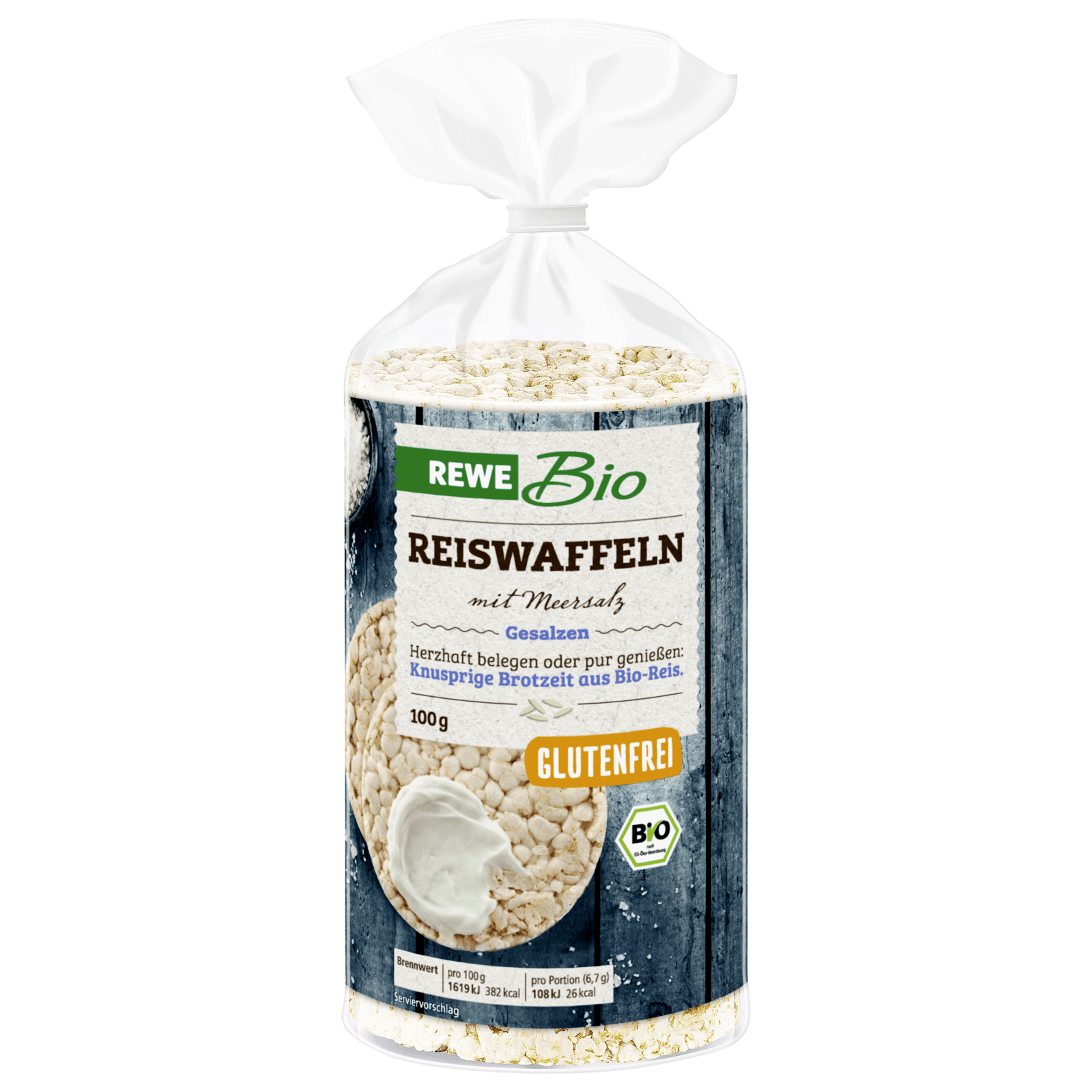 REWE Bio Reiswaffeln mit Meersalz 100g