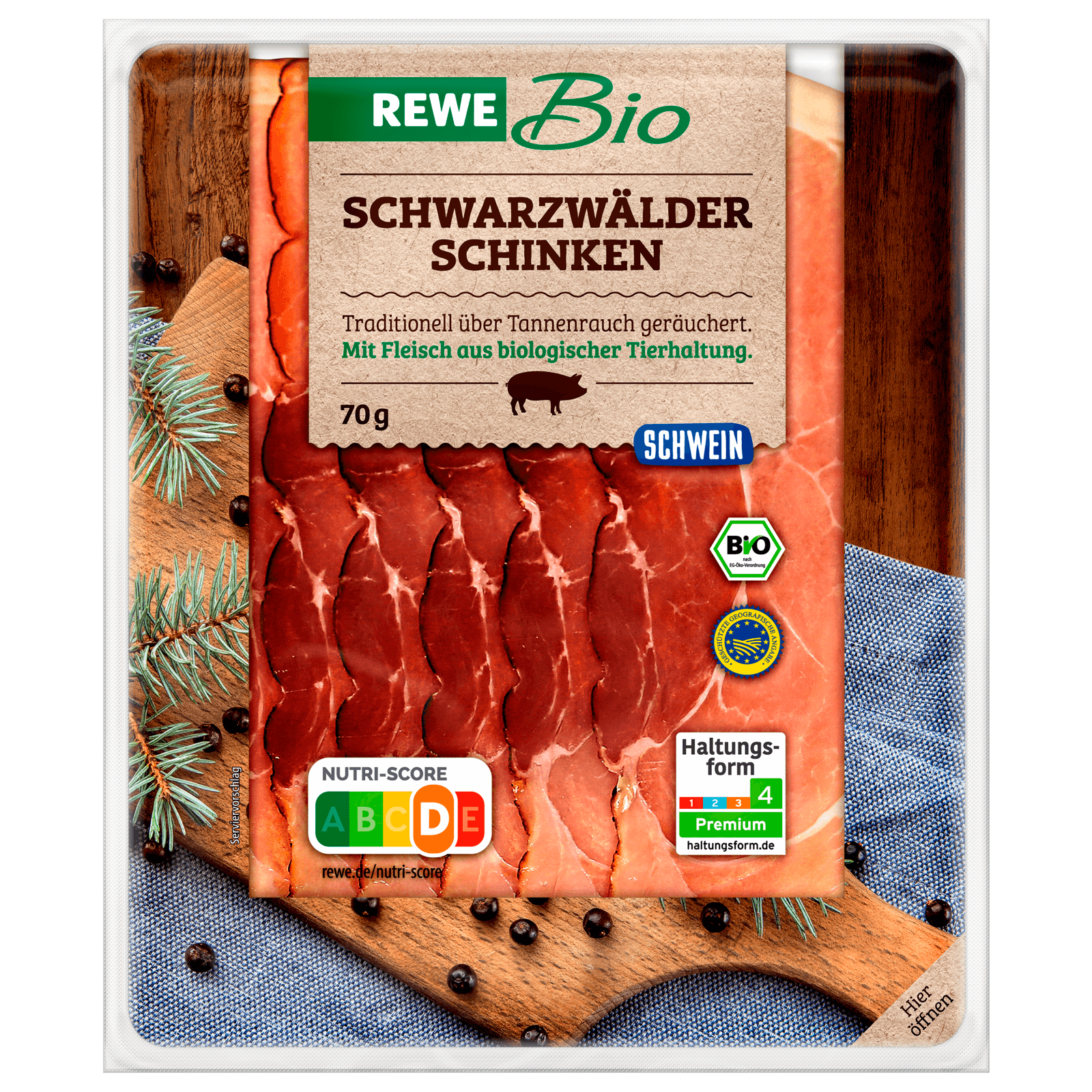 REWE Bio Schwarzwälder Schinken 70g