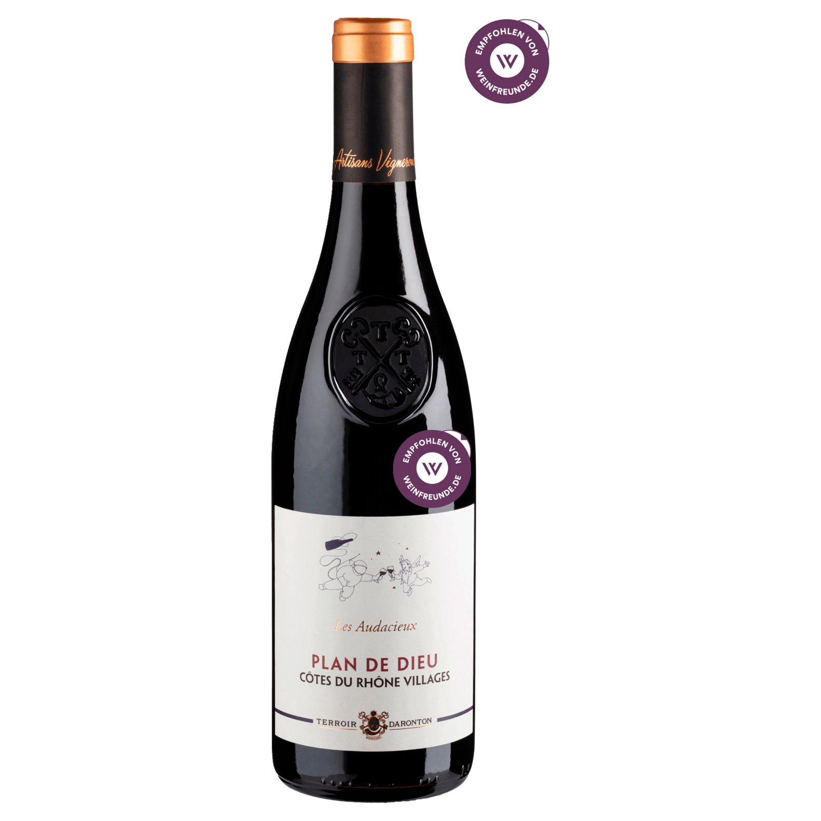 Ortas Côtes du Rhône Villages Rotwein Plan de Dieu Les Audacieux trocken  0,75l bei REWE online bestellen! | Rotweine