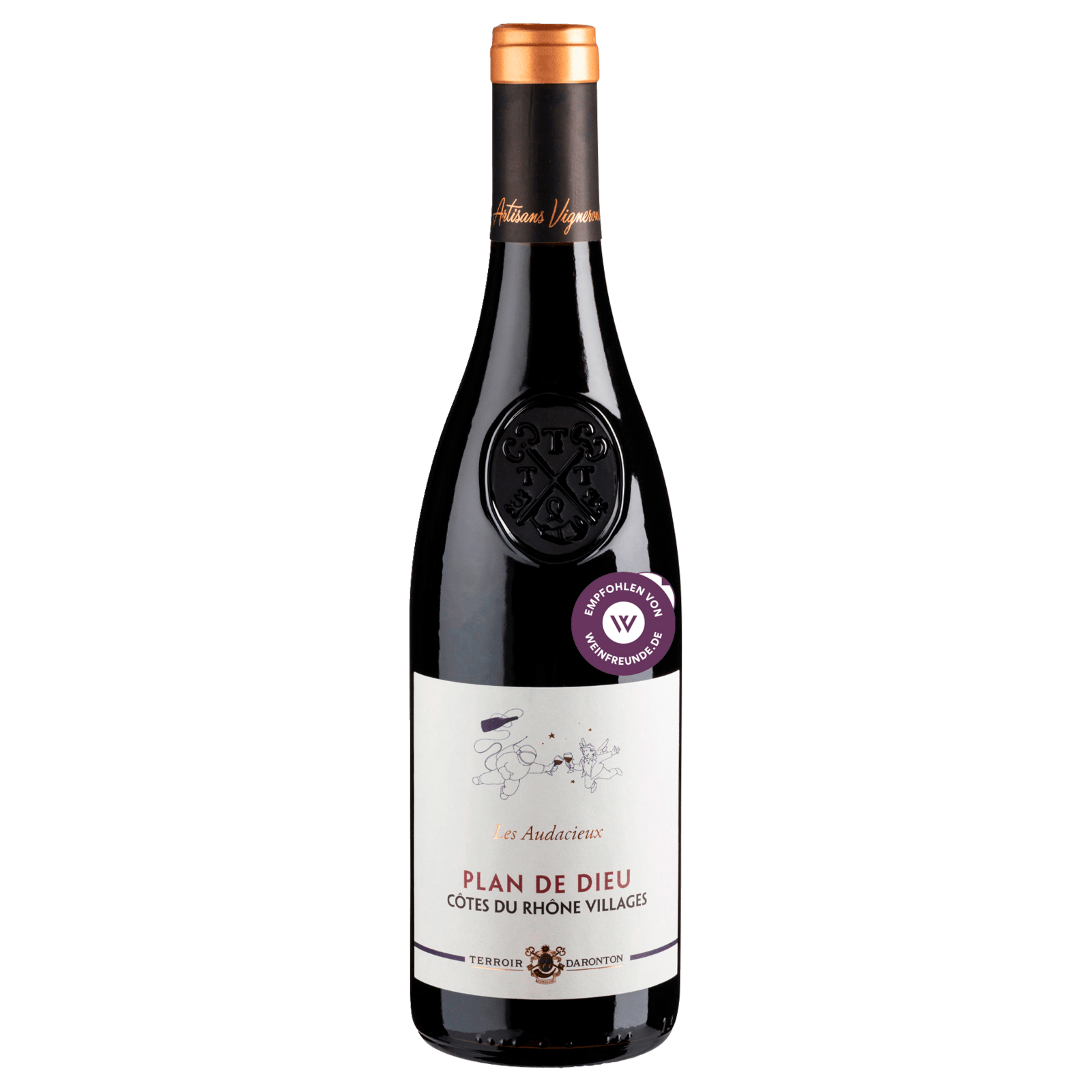 Ortas Côtes du Rhône Villages Rotwein Plan de Dieu Les Audacieux trocken 0,75l