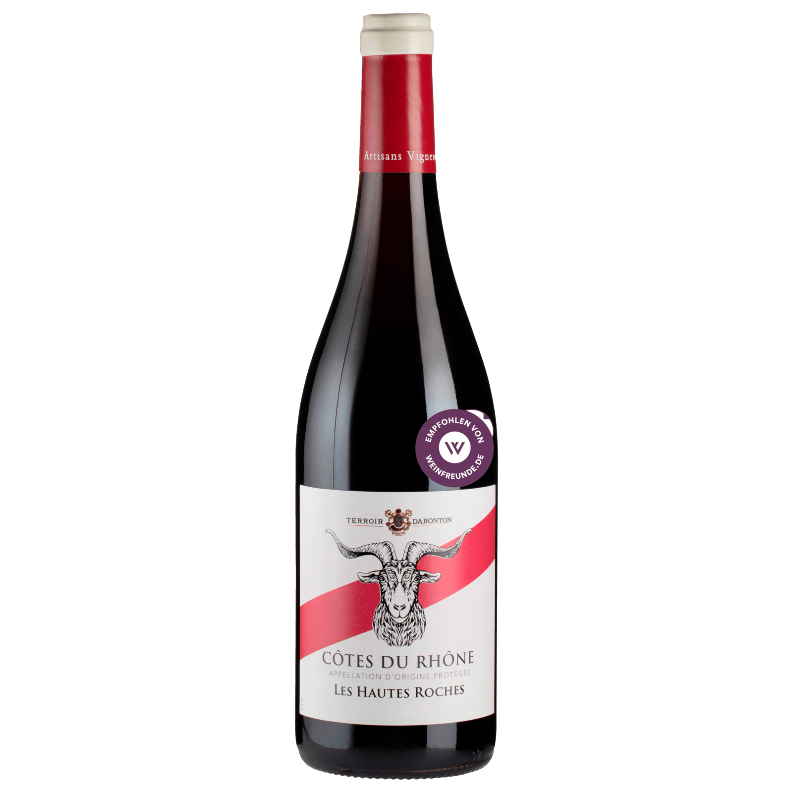 Ortas Côtes du Rhône Rotwein Les Hautes Roches trocken 0,75l